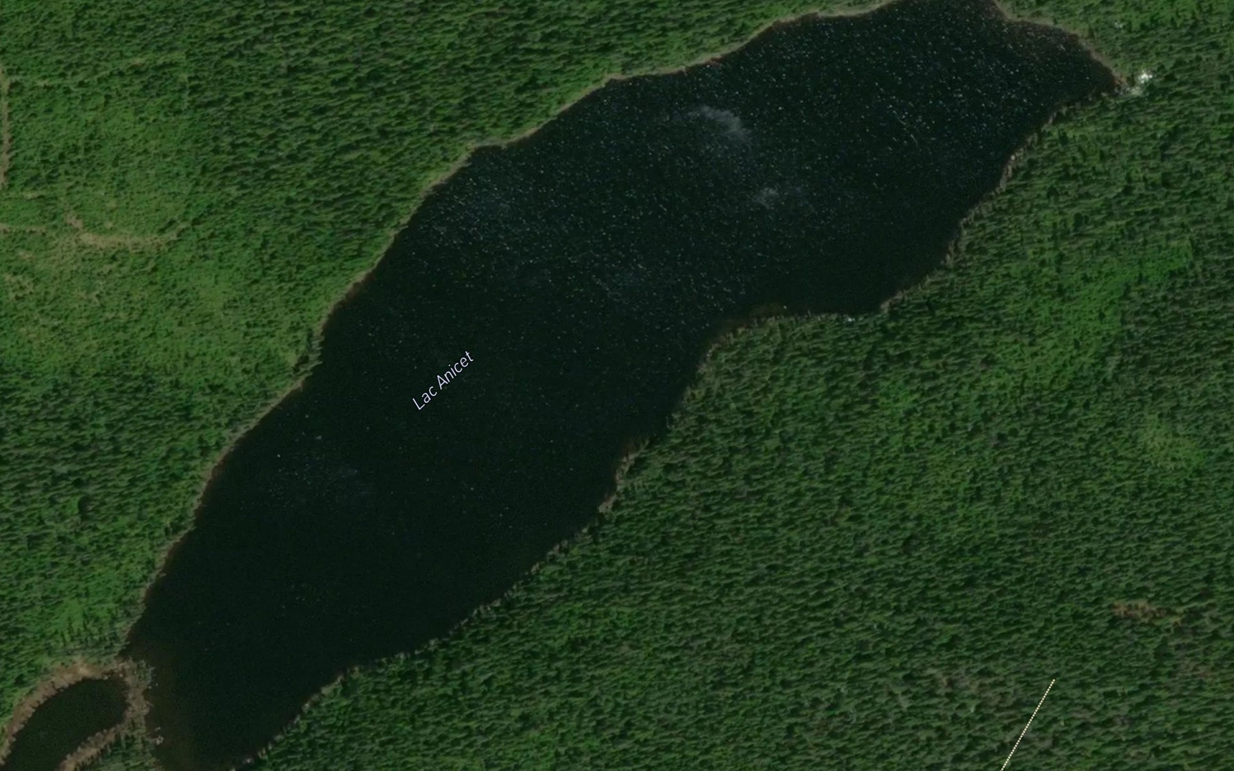Satellite map of the Lac Anicet