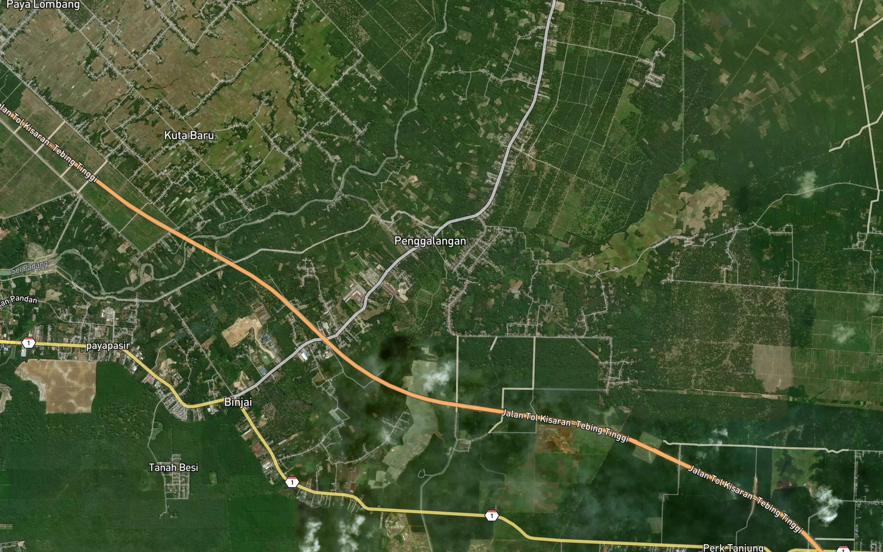 Satellite map of the Sei Baungan