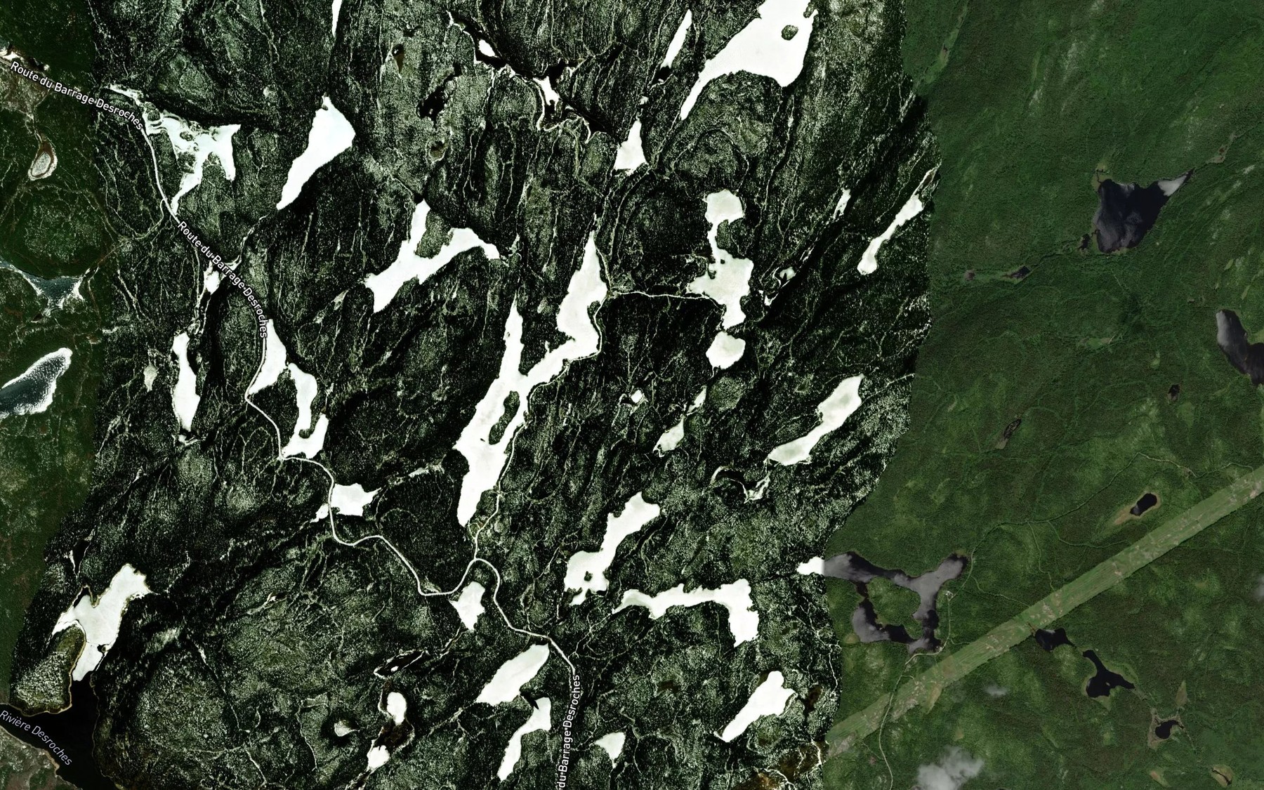 Satellite map of the Lac Toc