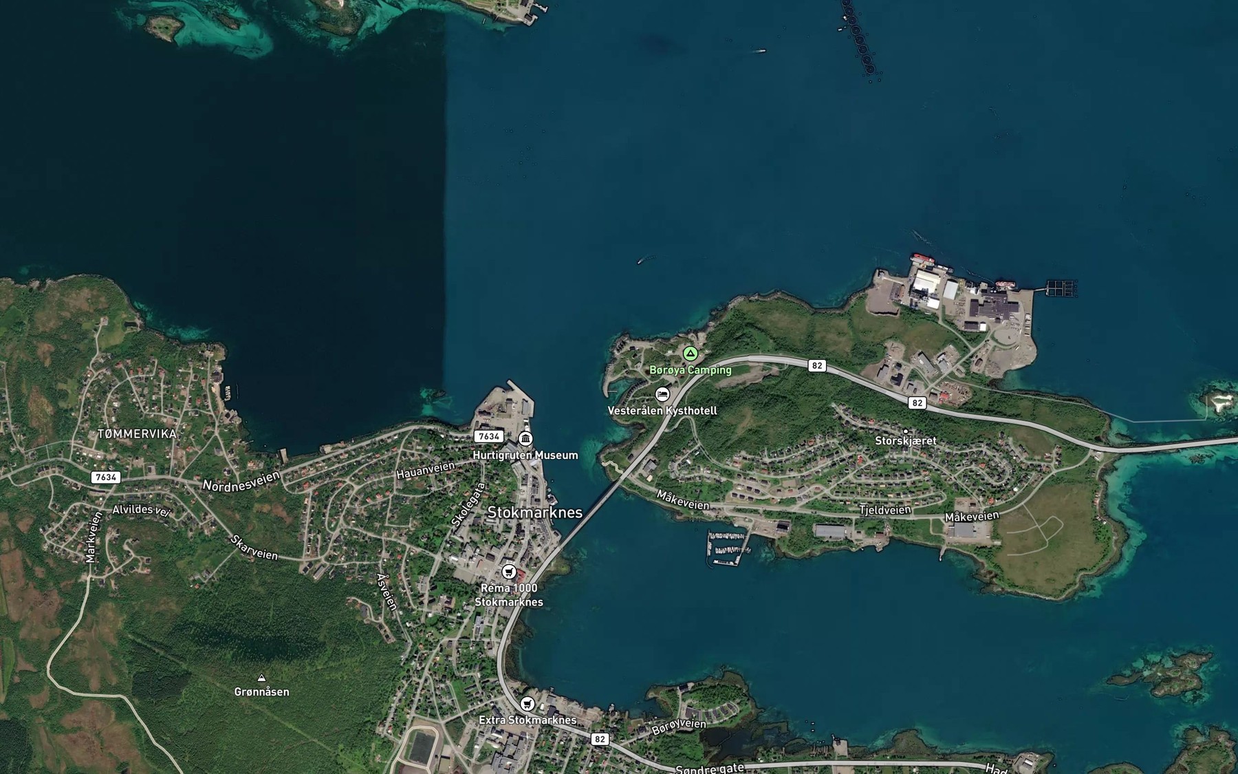 Satellite map of the Badebukta