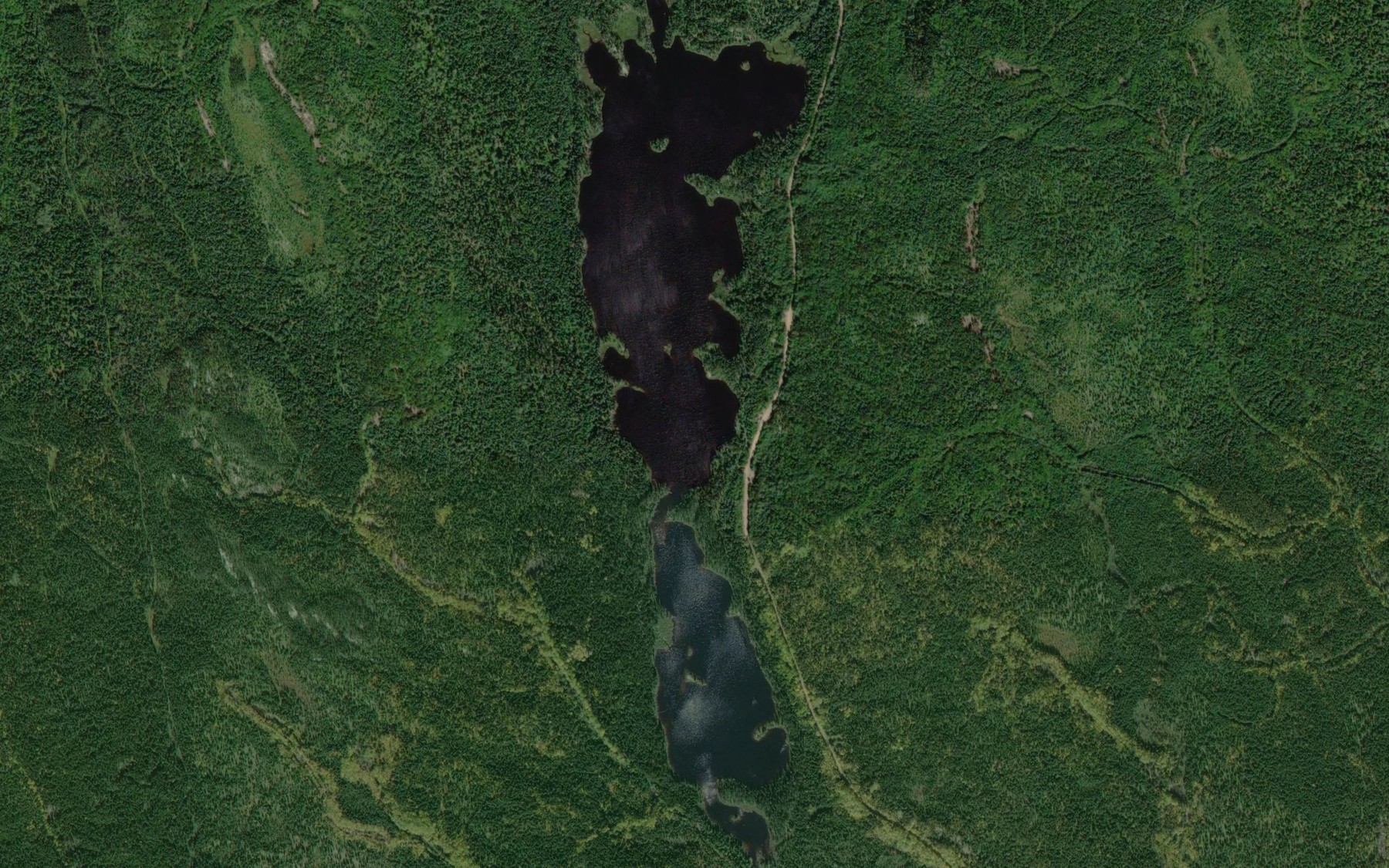 Satellite map of the Lac en Dentelle