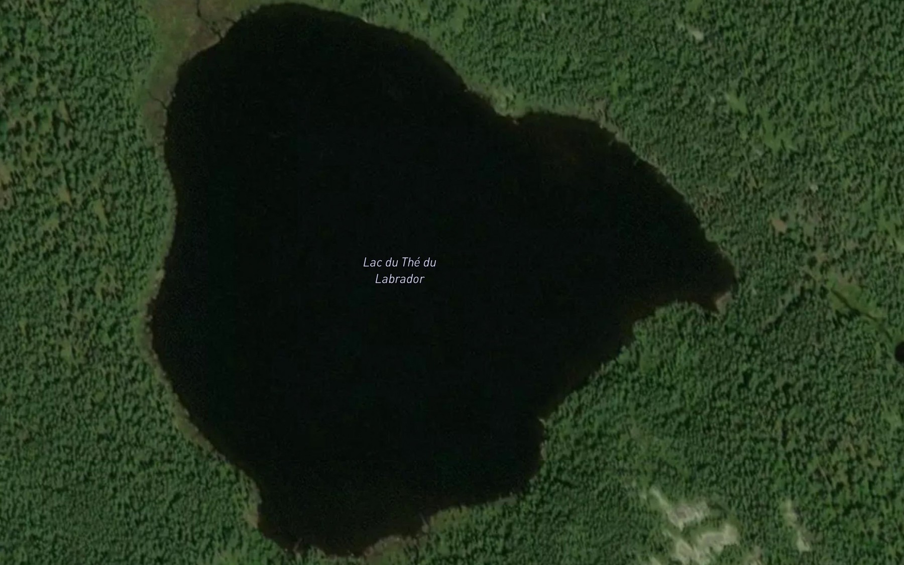Satellite map of the Lac du The du Labrador