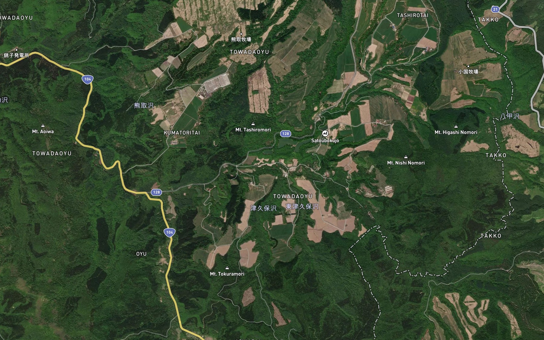 Satellite map of the Tsukubo Sawa