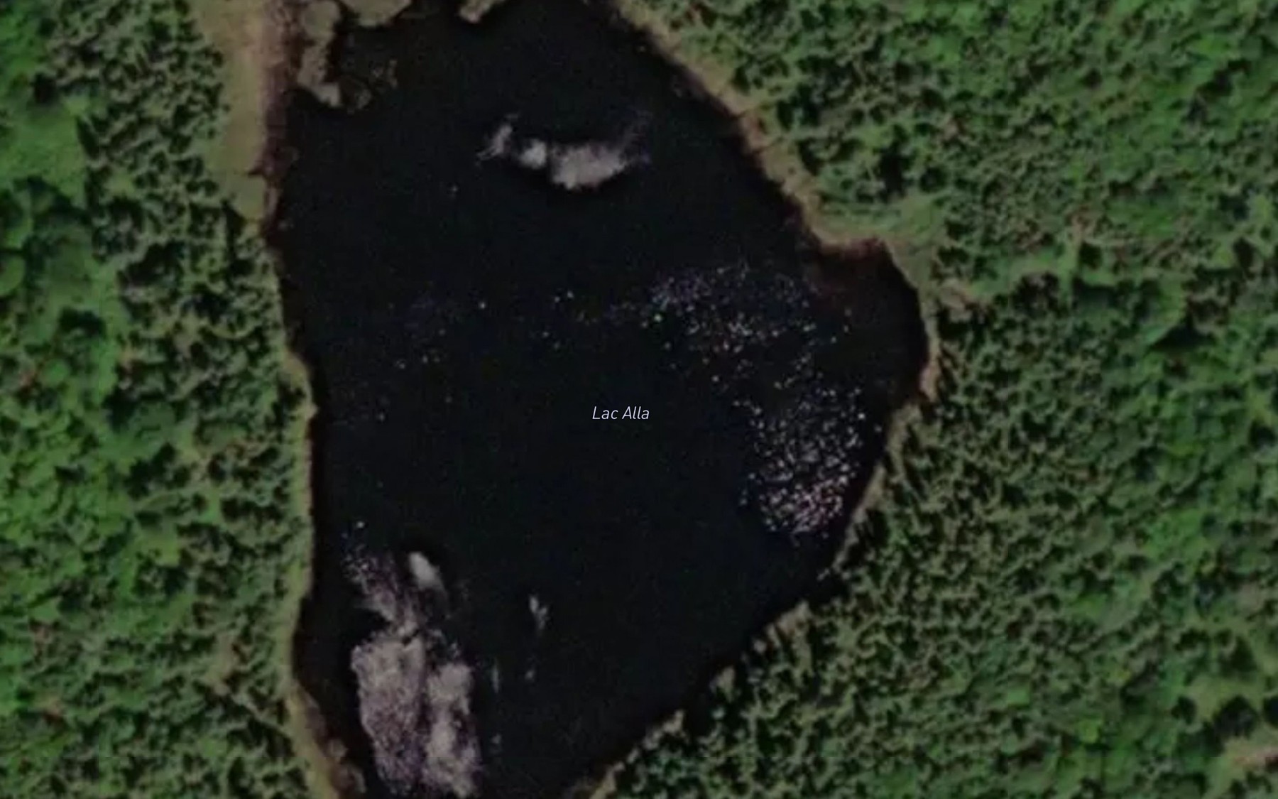 Satellite map of the Lac Alla