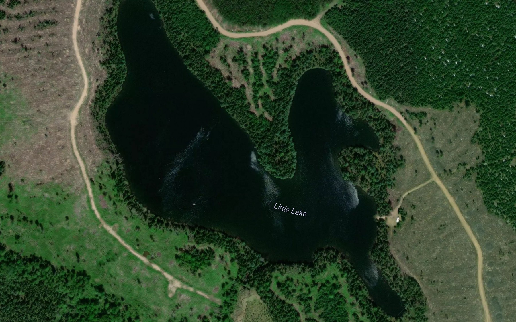 Satellite map of the Little Lake