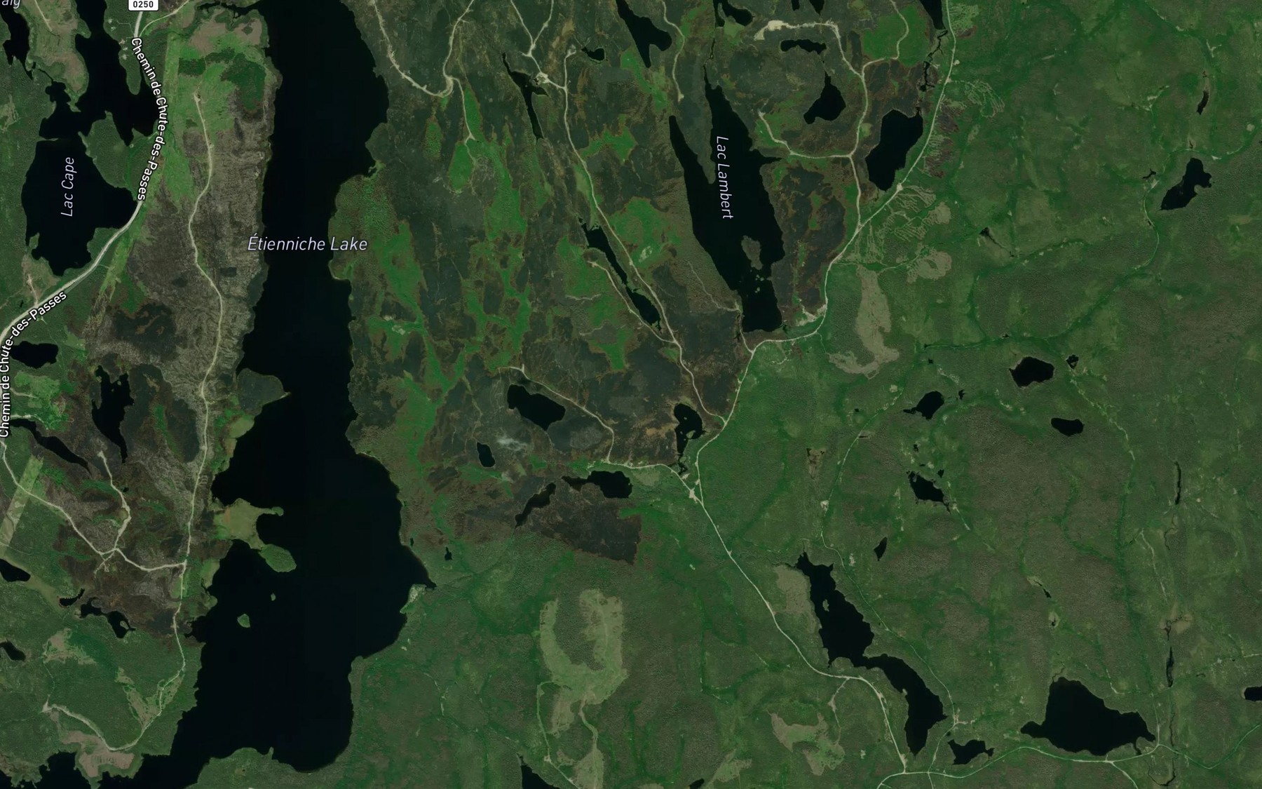 Satellite map of the Etang Mercier