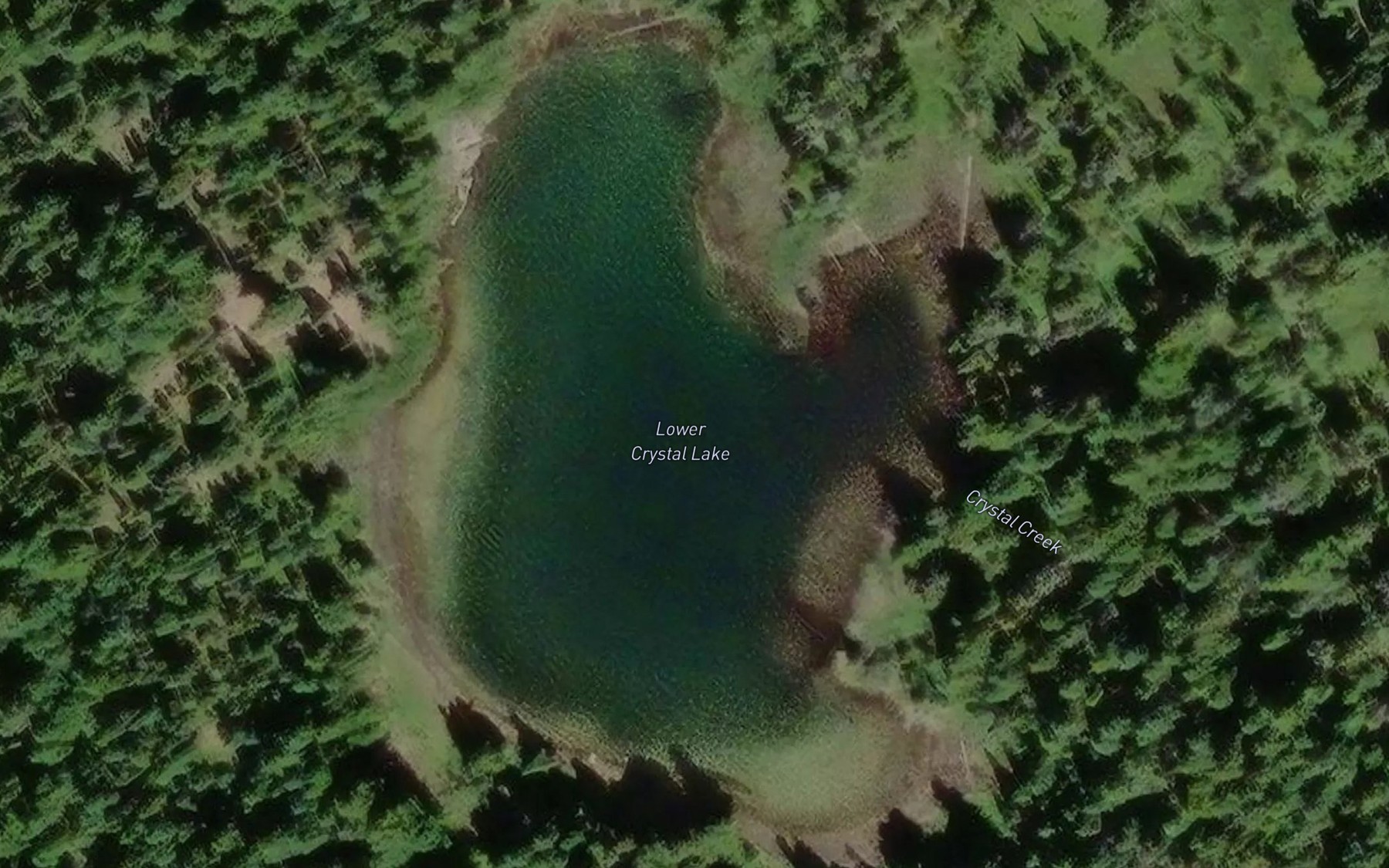 Satellite map of the Lower Crystal Lake