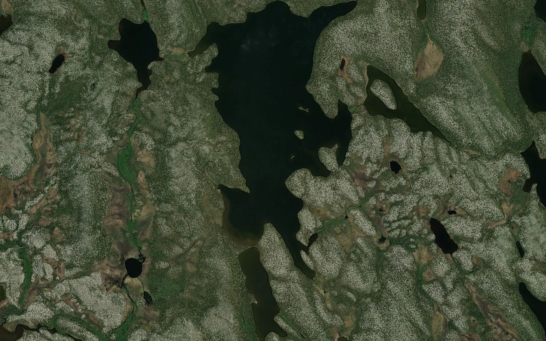 Satellite map of the Lac Kawaskakapu Kunanuwich