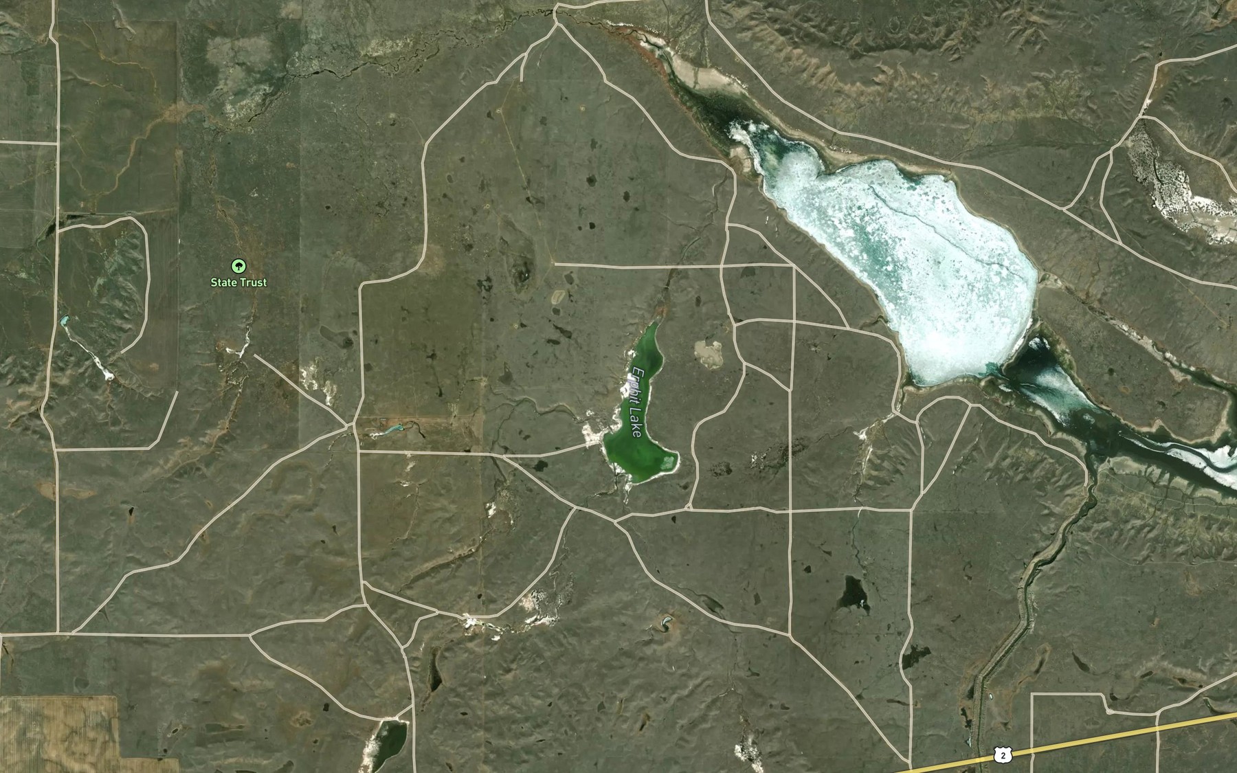 Satellite map of the Erphit Spring