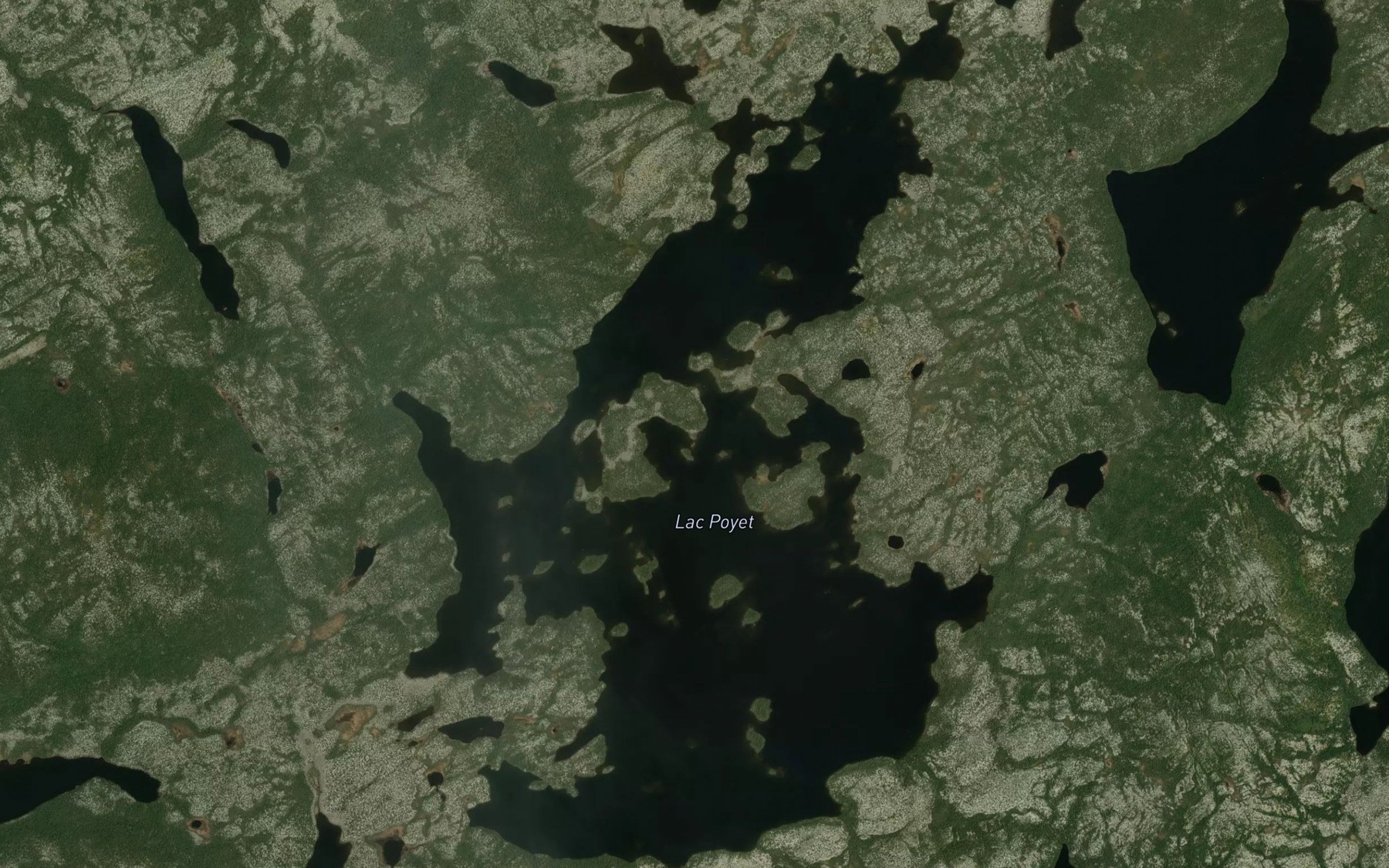 Satellite map of the Lac Poyet