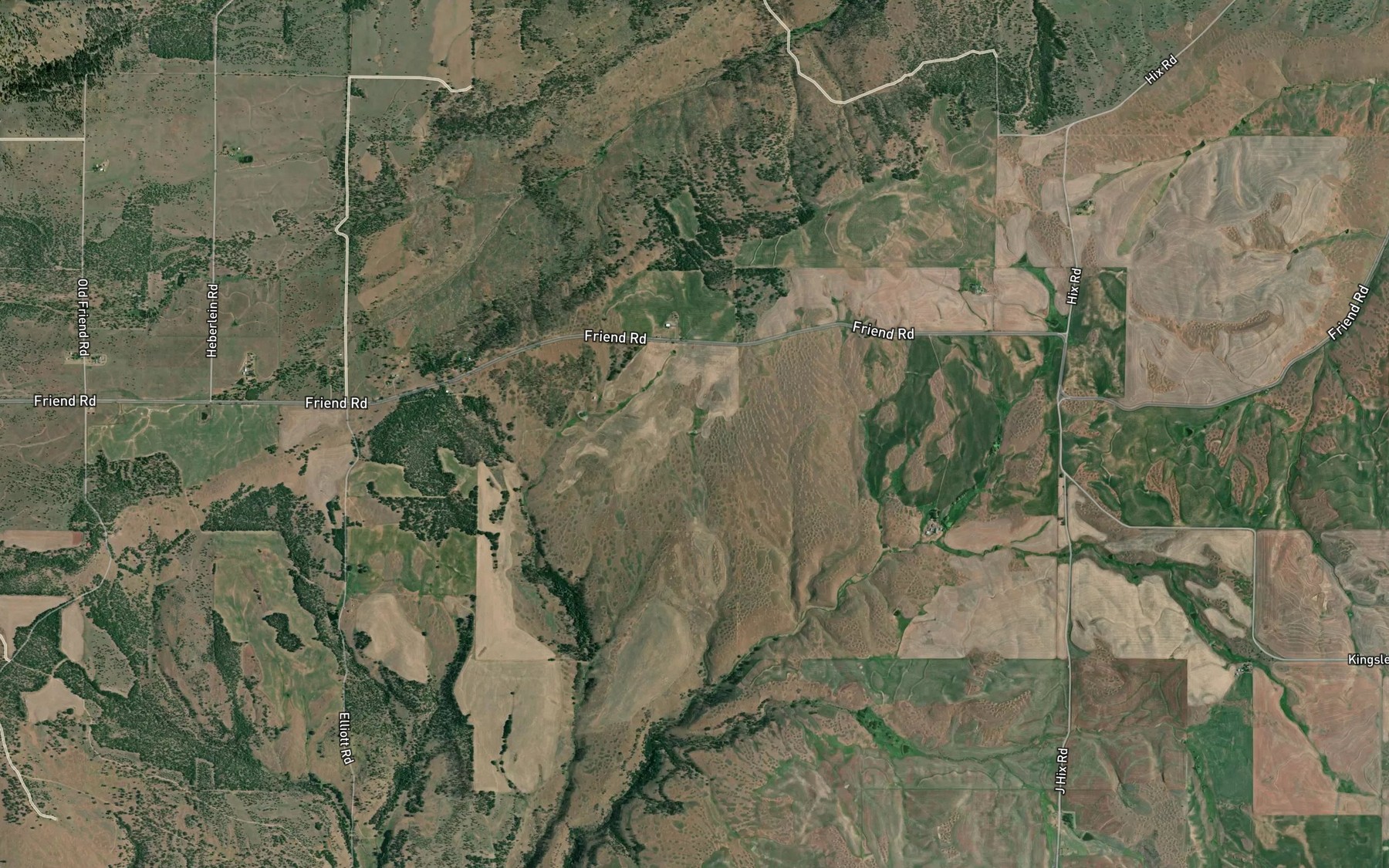 Satellite map of the Smith Ponds
