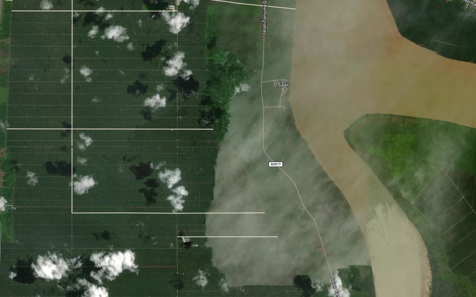 Satellite map of the Sungai Kelepu Kechil