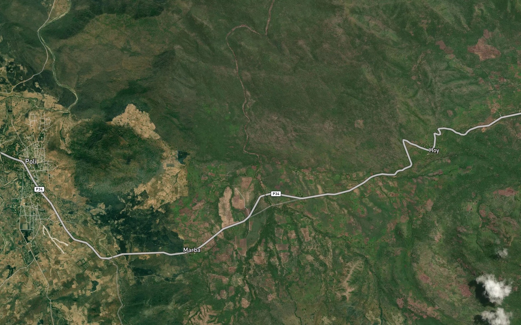Satellite map of the Mayo Marka