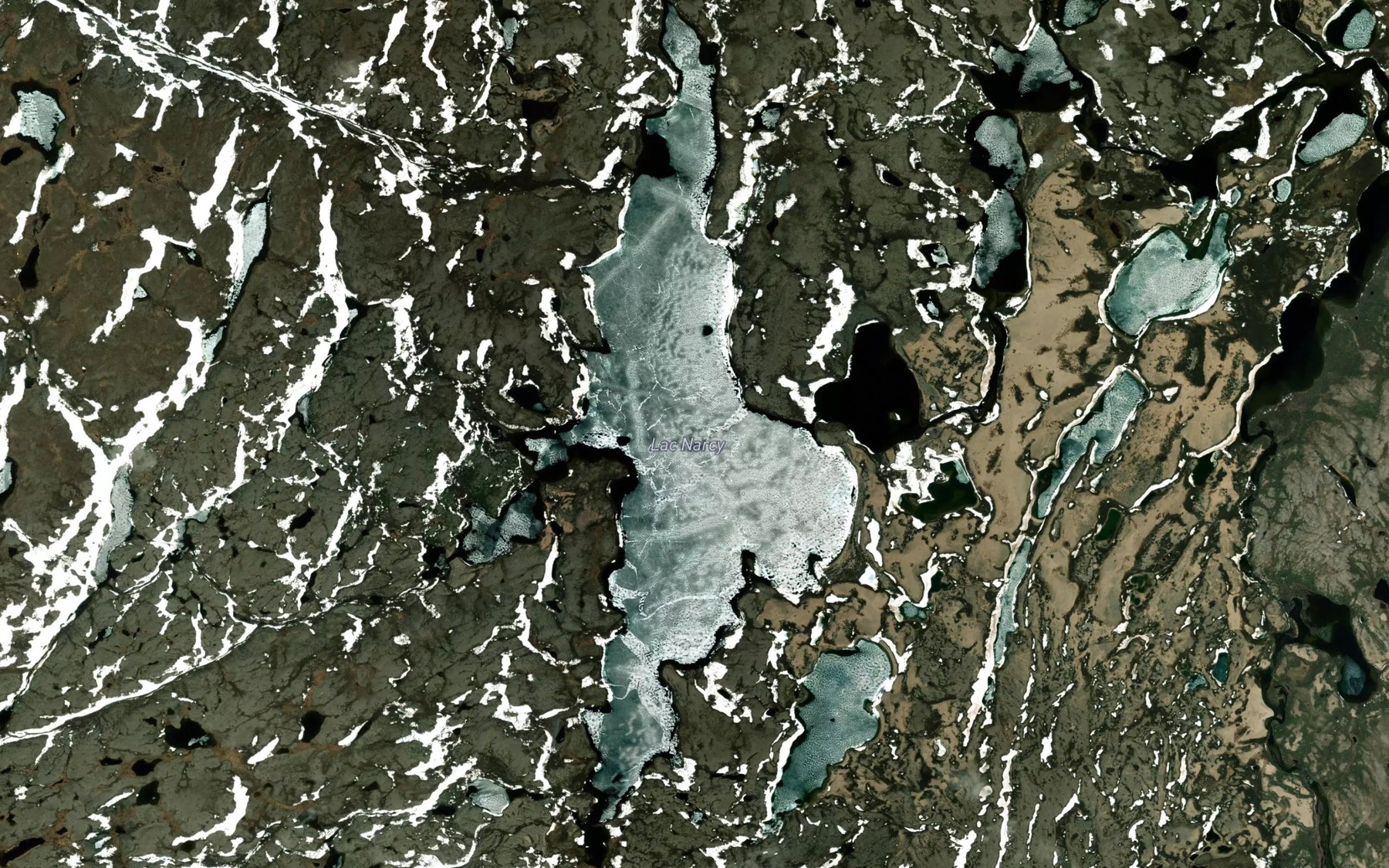 Satellite map of the Lac Narcy