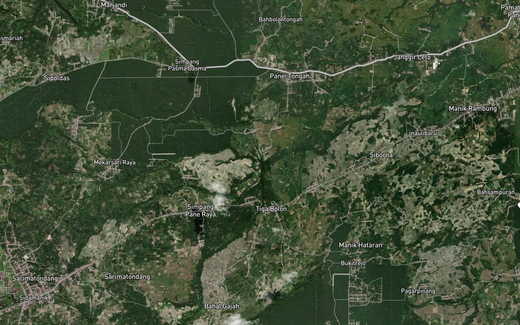 Satellite map of the Bah Sawa
