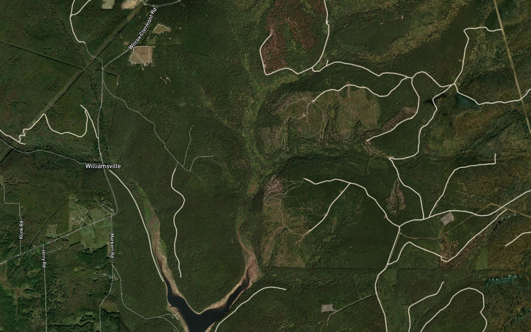 Satellite map of the County Line Run