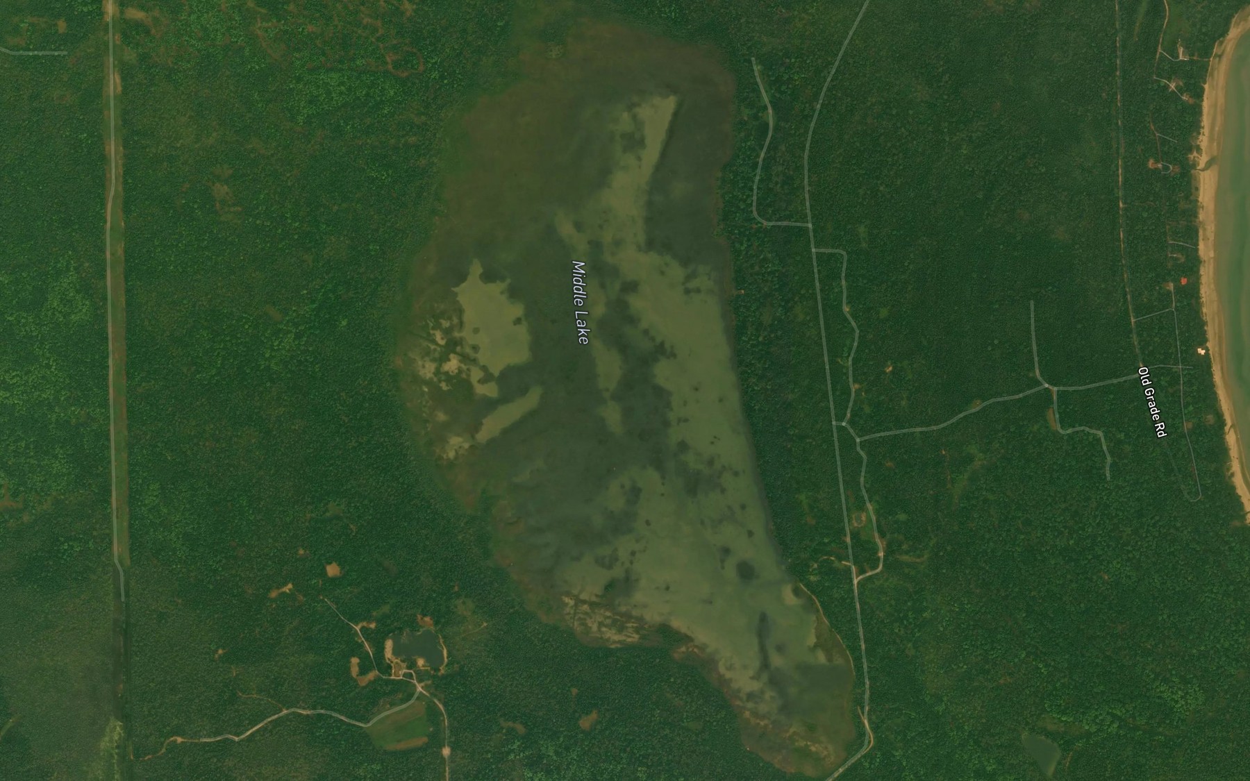 Satellite map of the Middle Lake