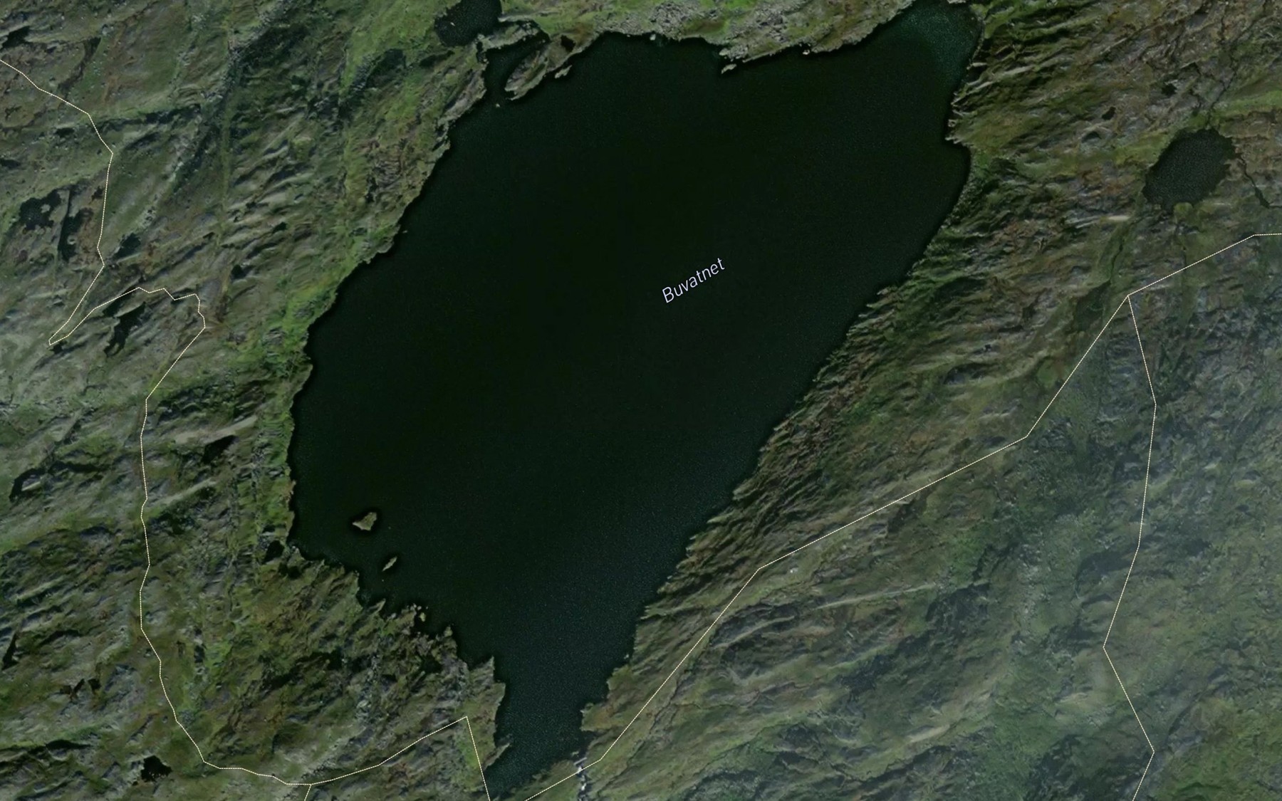 Satellite map of the Buvatnet