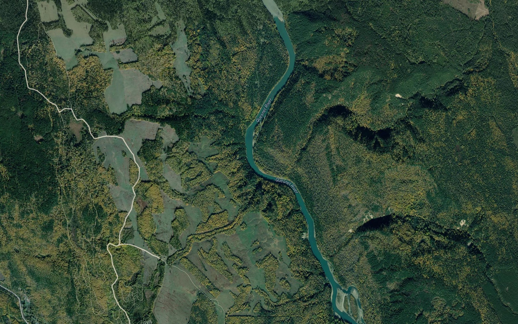 Satellite map of the Deacon Creek