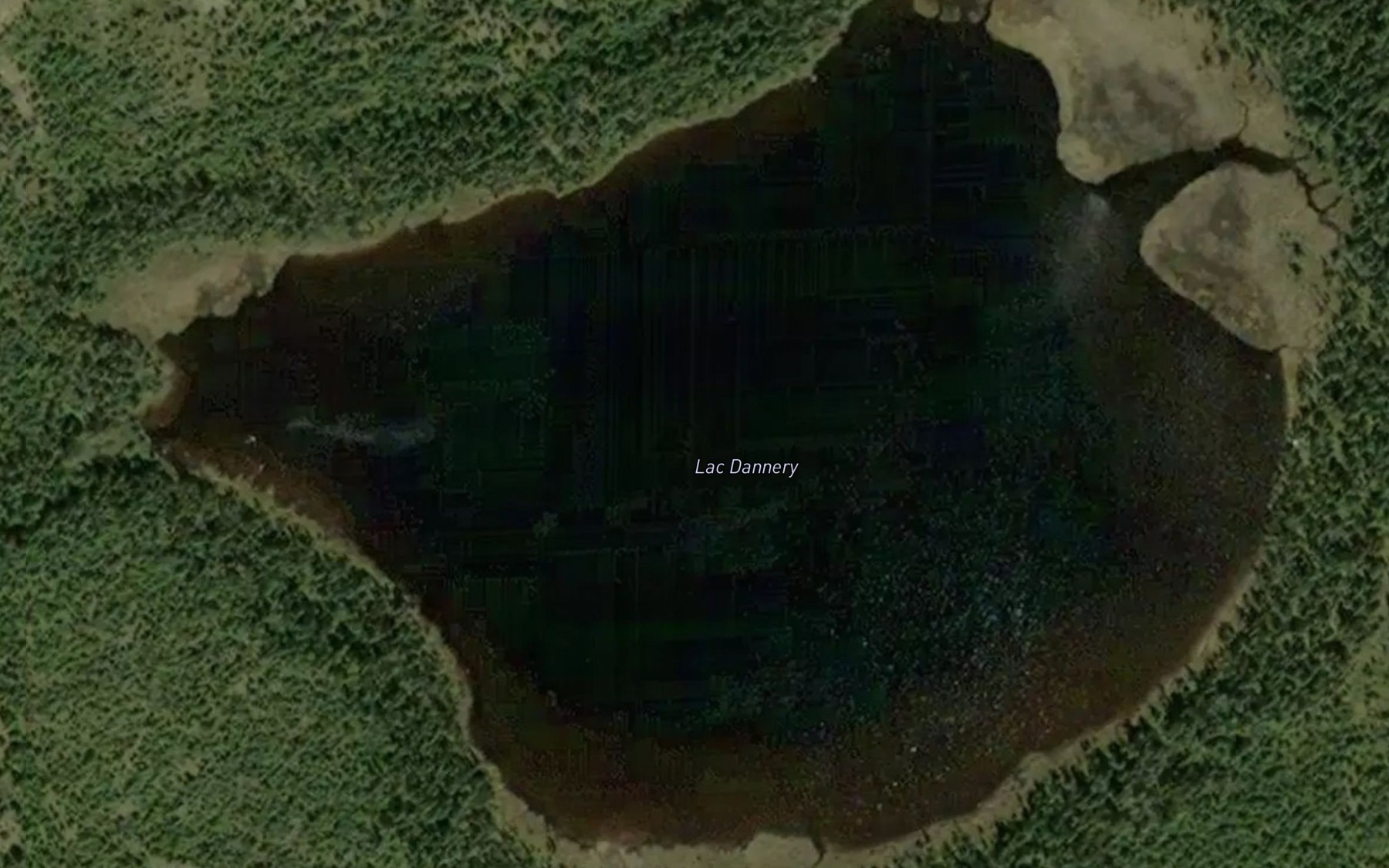 Satellite map of the Lac Dannery