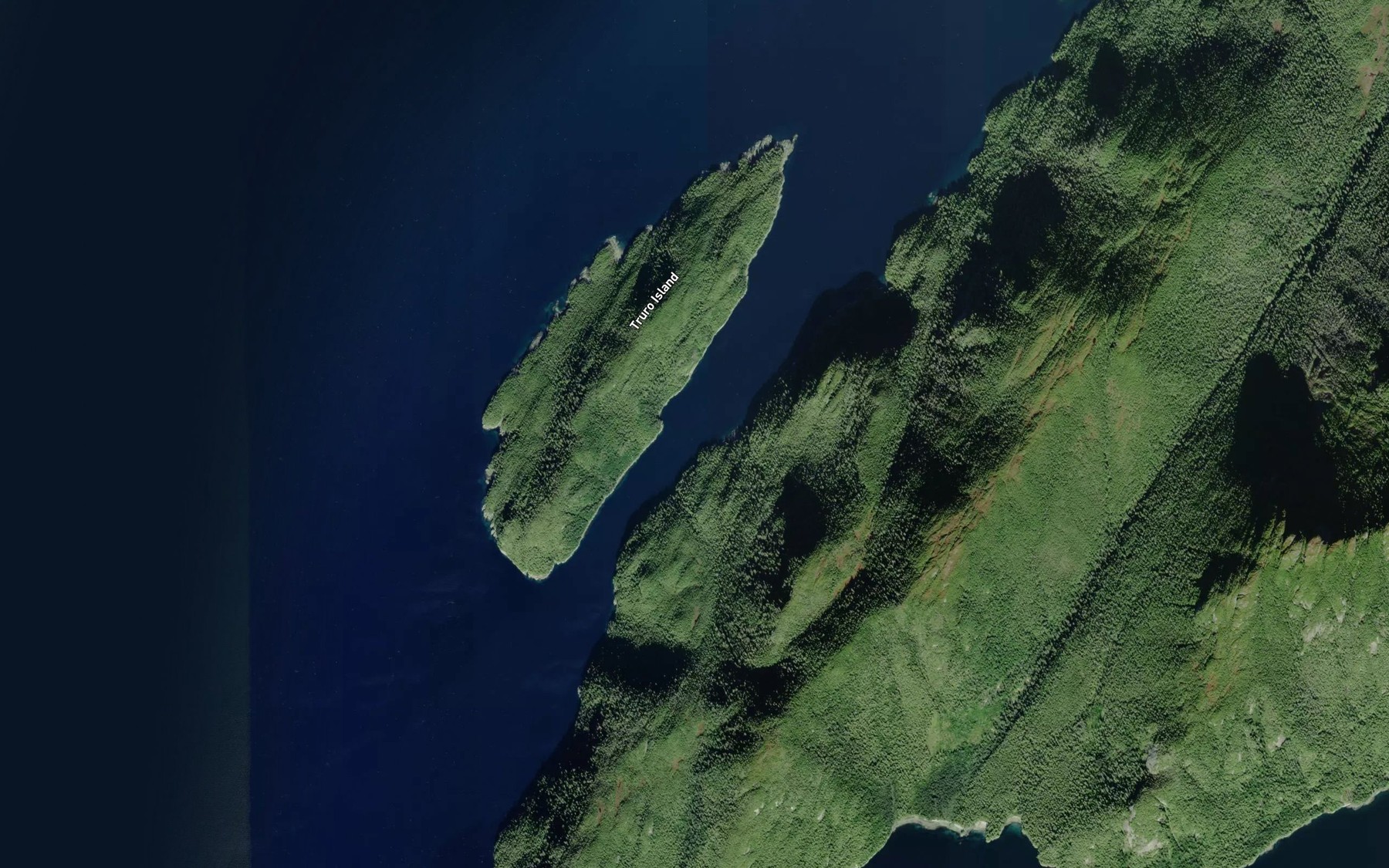 Satellite map of the Truro Passage