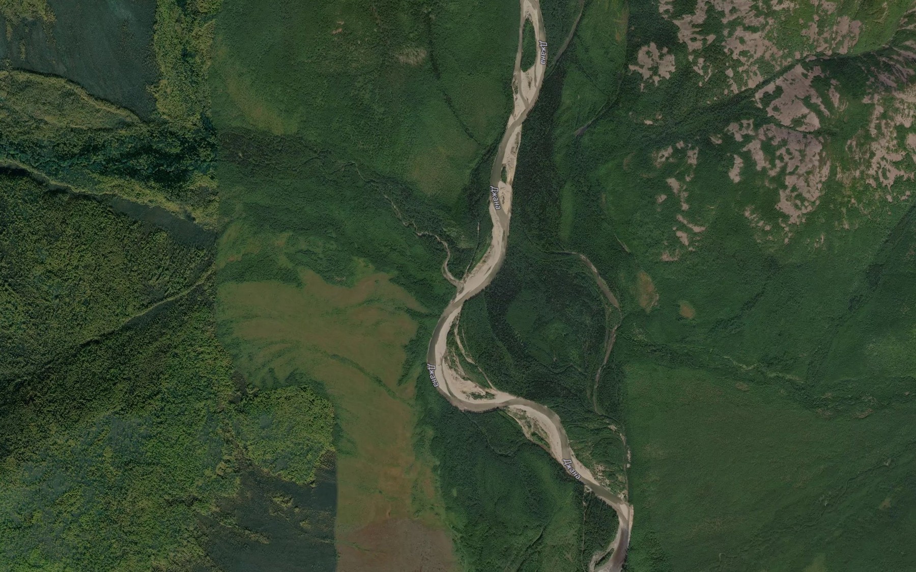 Satellite map of the Orogo