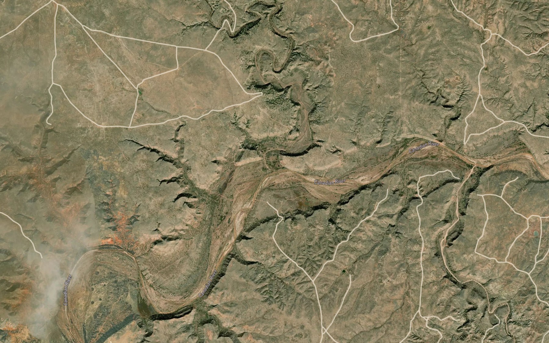 Satellite map of the Minneosa Creek