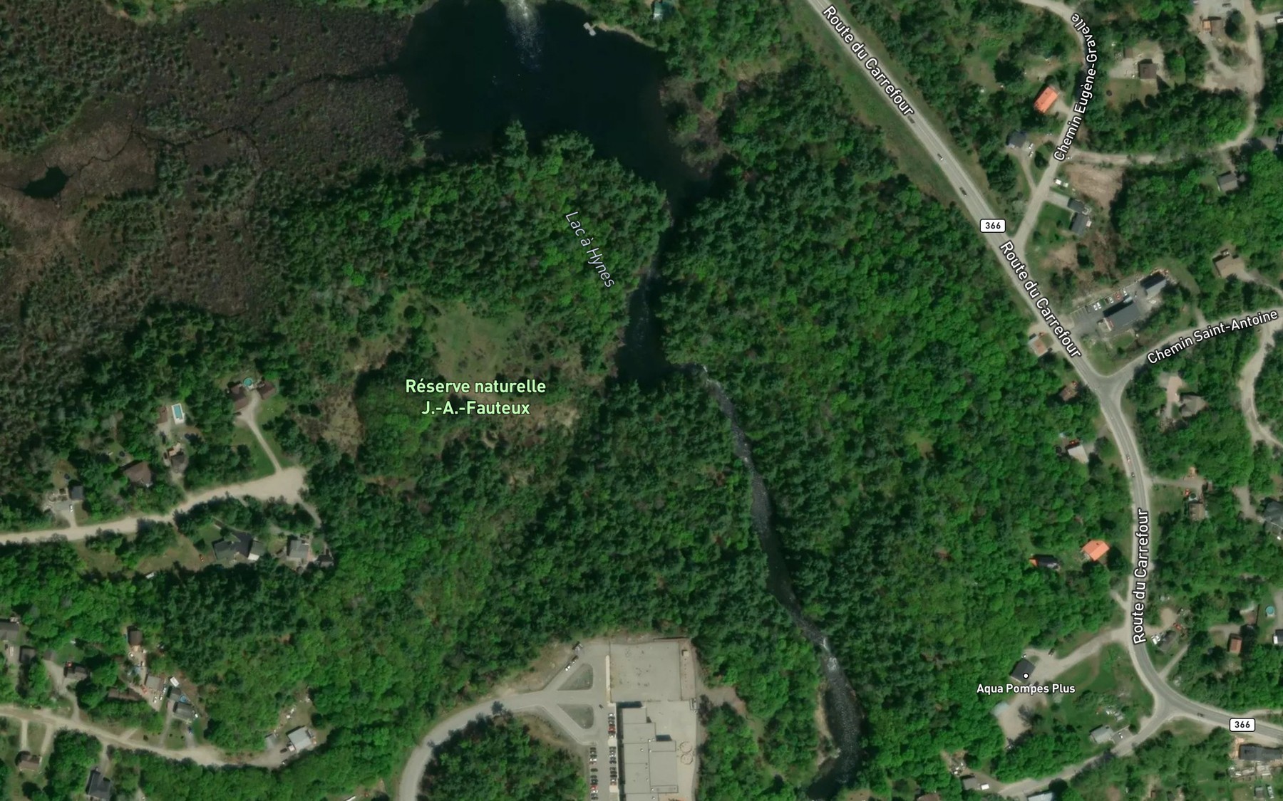 Satellite map of the Lac a Hynes