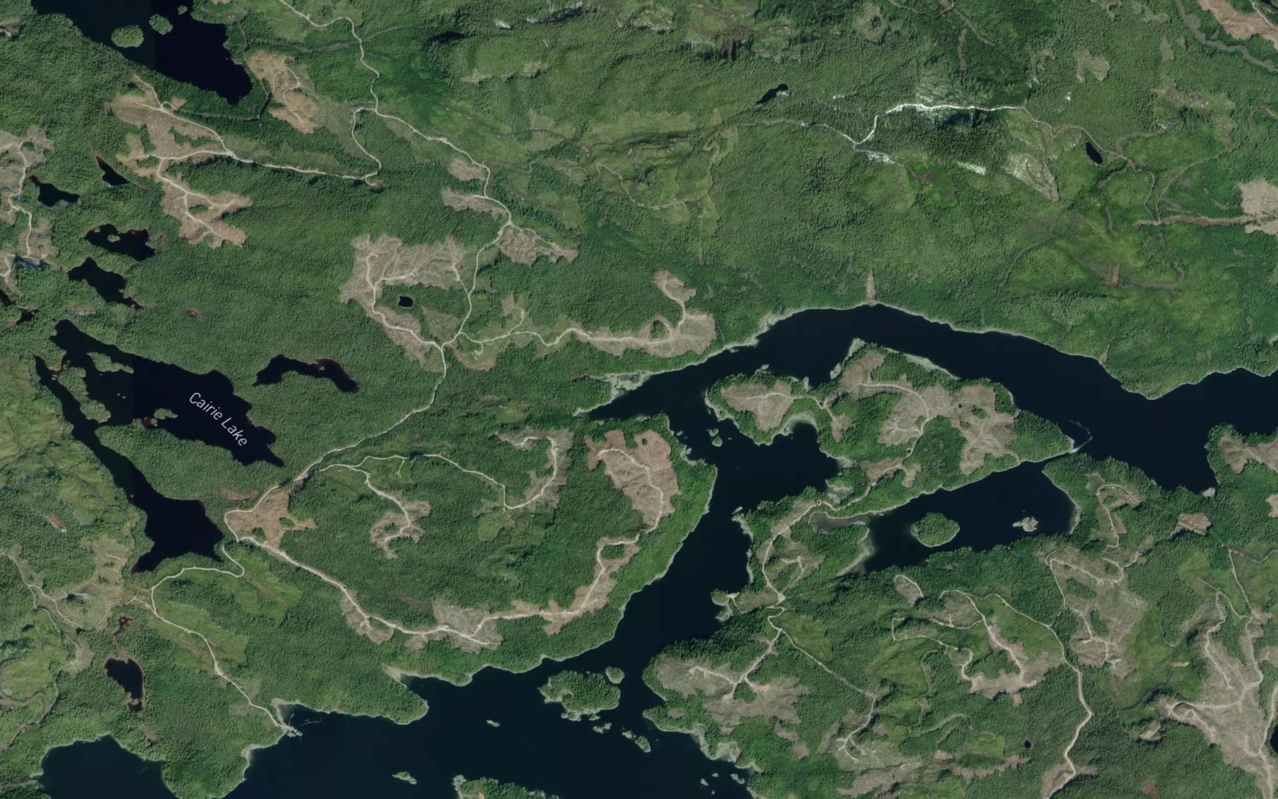 Satellite map of the Skeene Bay