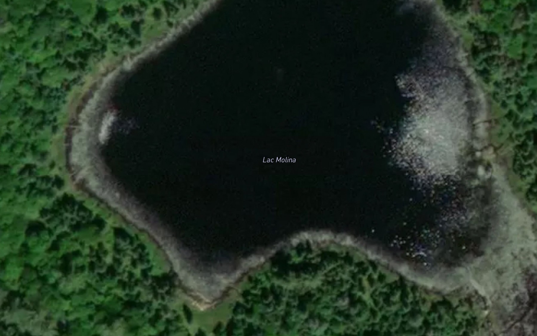 Satellite map of the Lac Molina