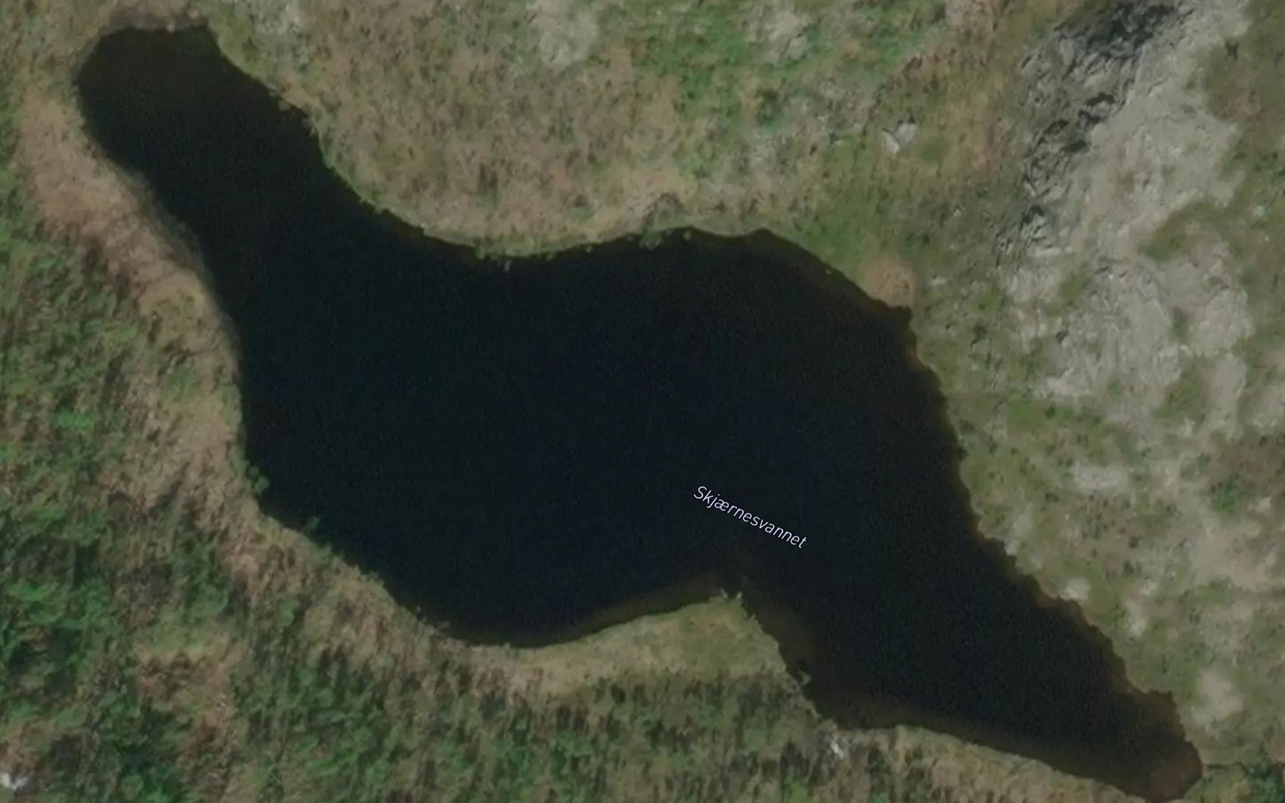 Satellite map of the Skjaernesvatn