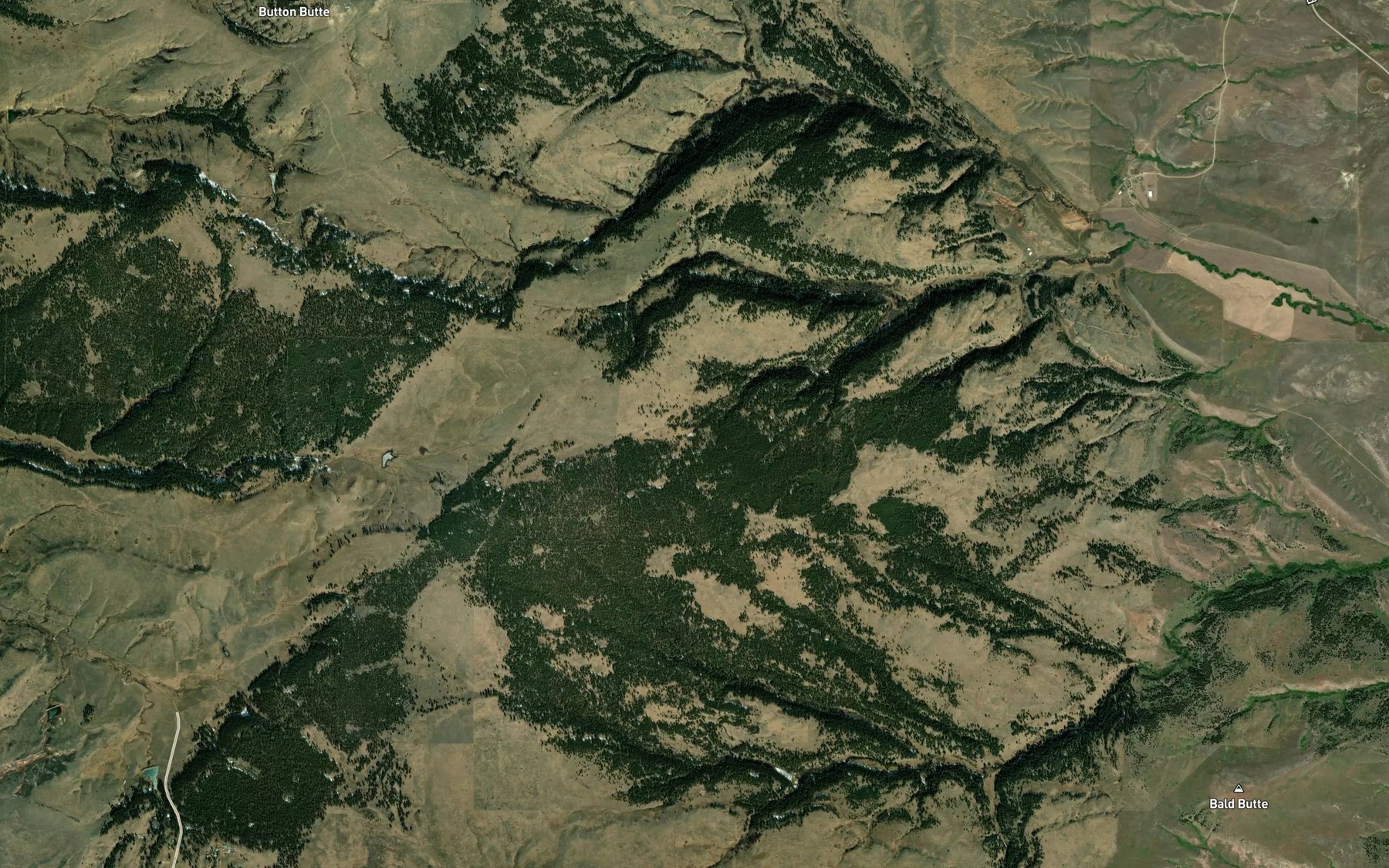 Satellite map of the Milk Springs