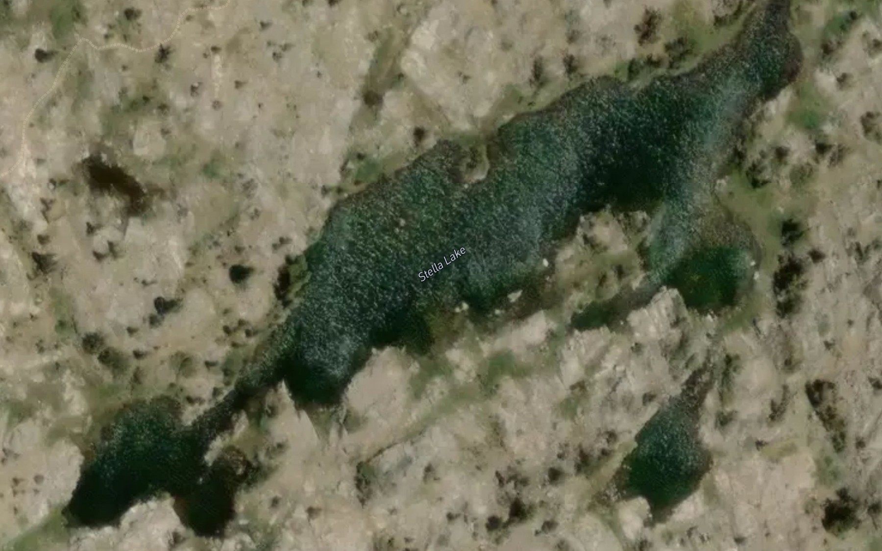 Satellite map of the Stella Lake