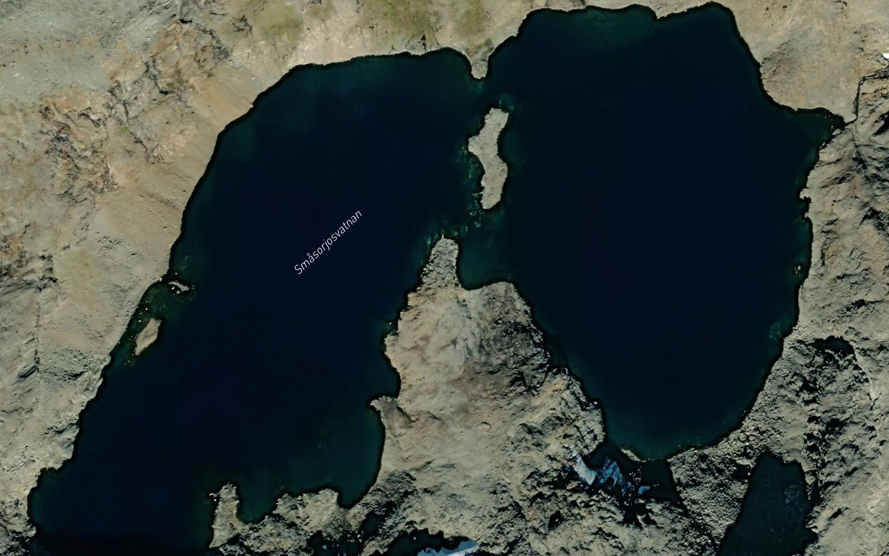 Satellite map of the Smasorjosvatnan