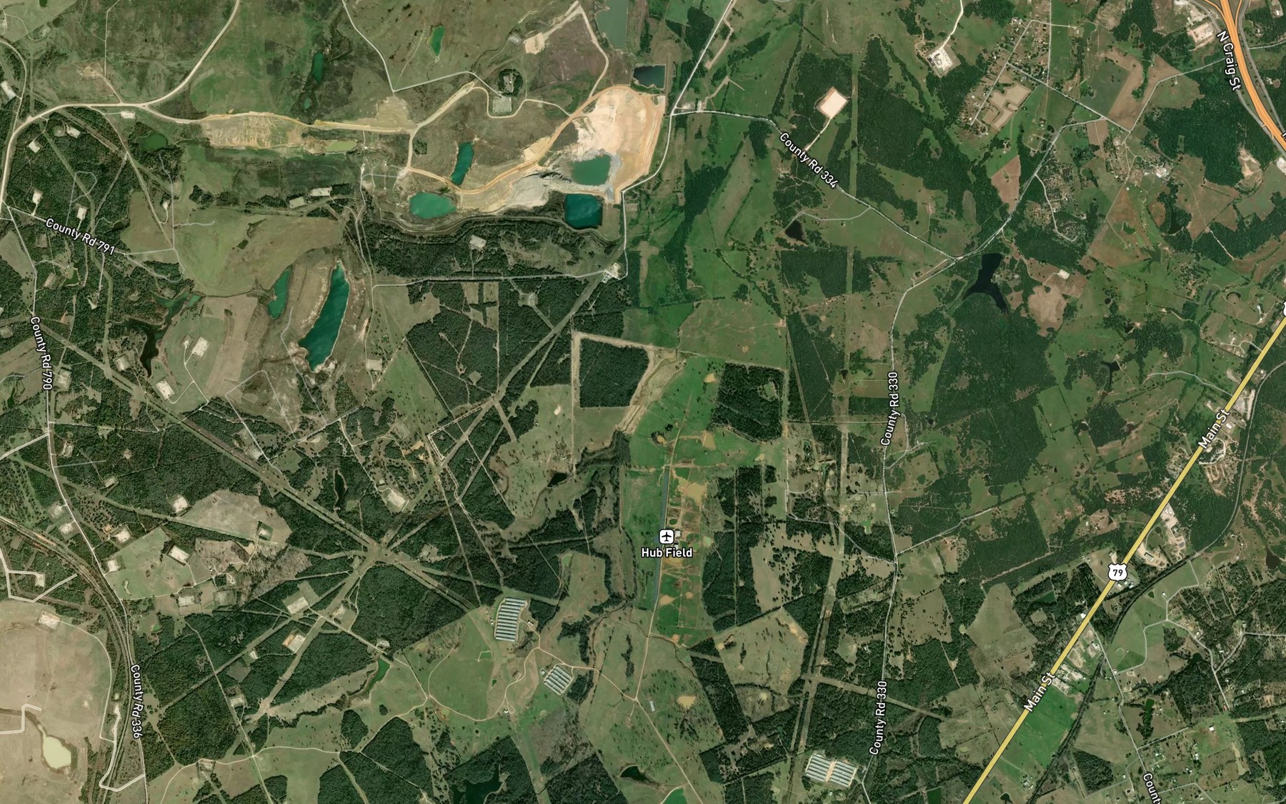 Satellite map of the Taylor Lake