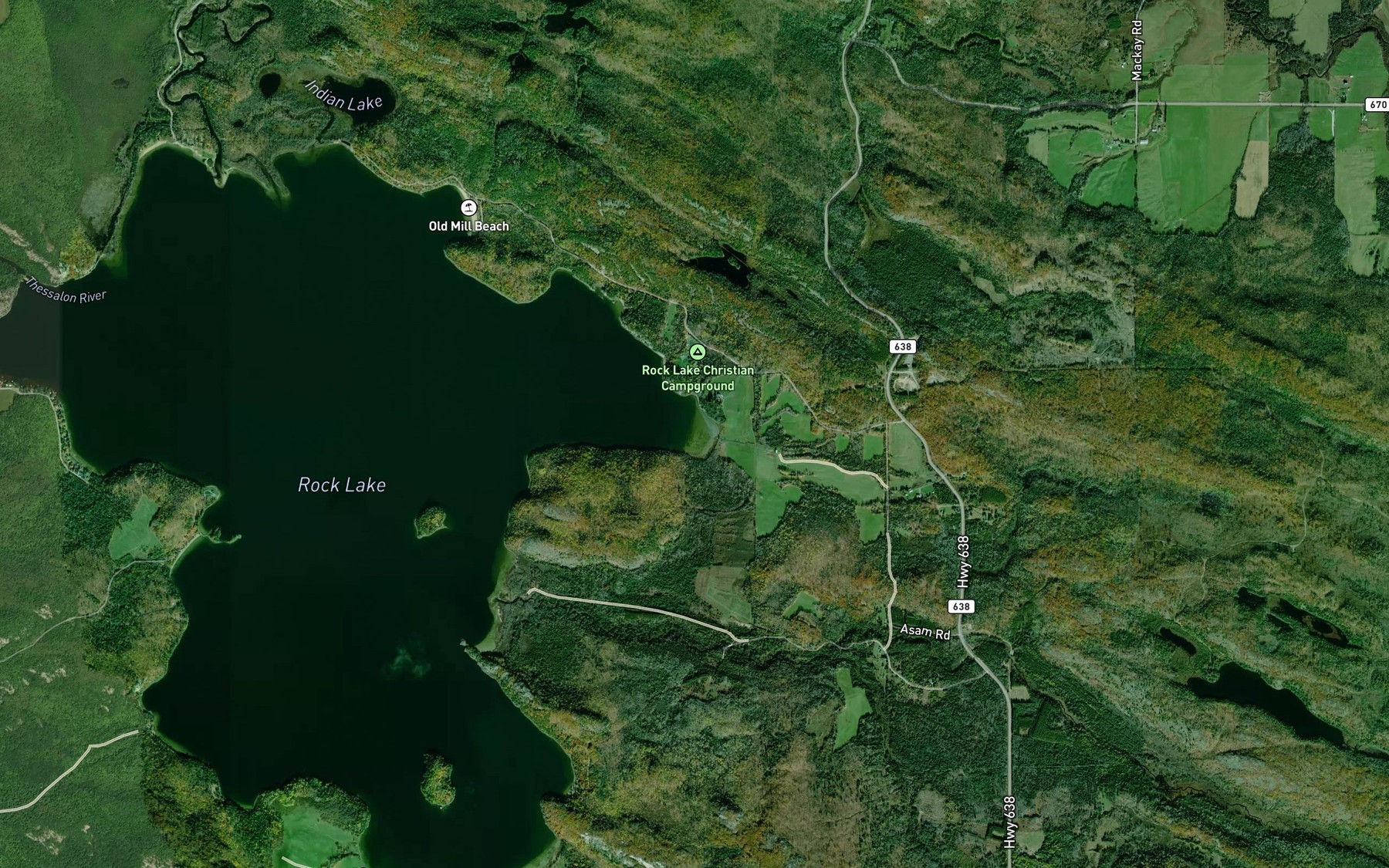 Satellite map of the McLeod's Bay