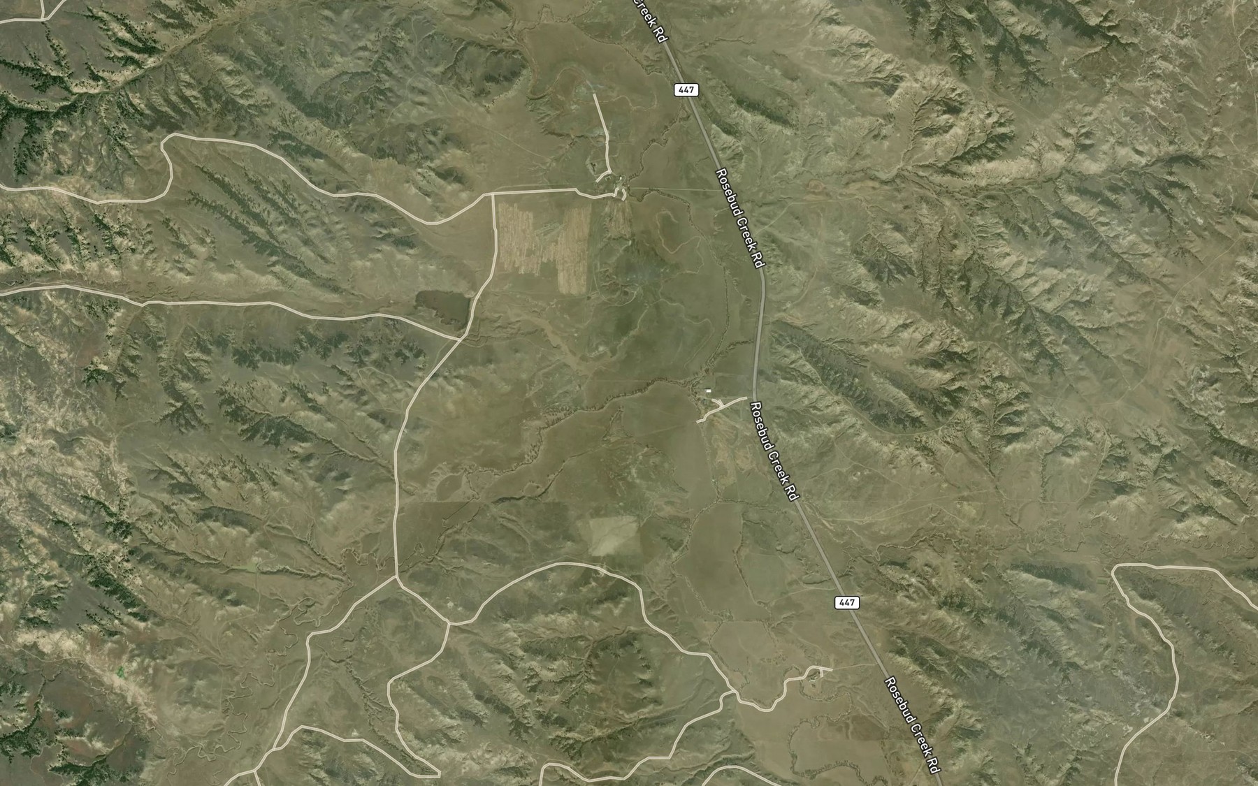Satellite map of the Dry Creek