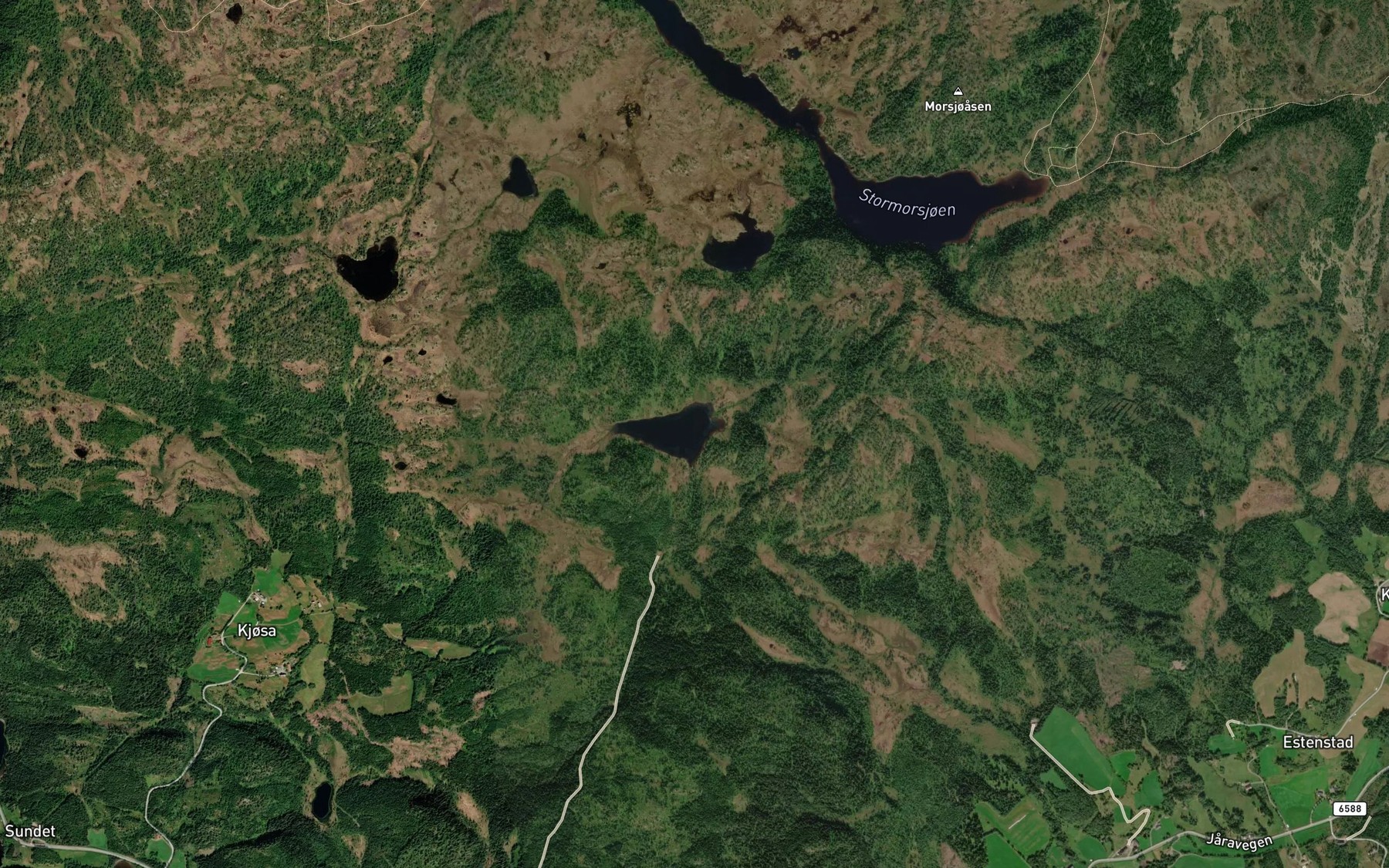 Satellite map of the Blokkotjorna