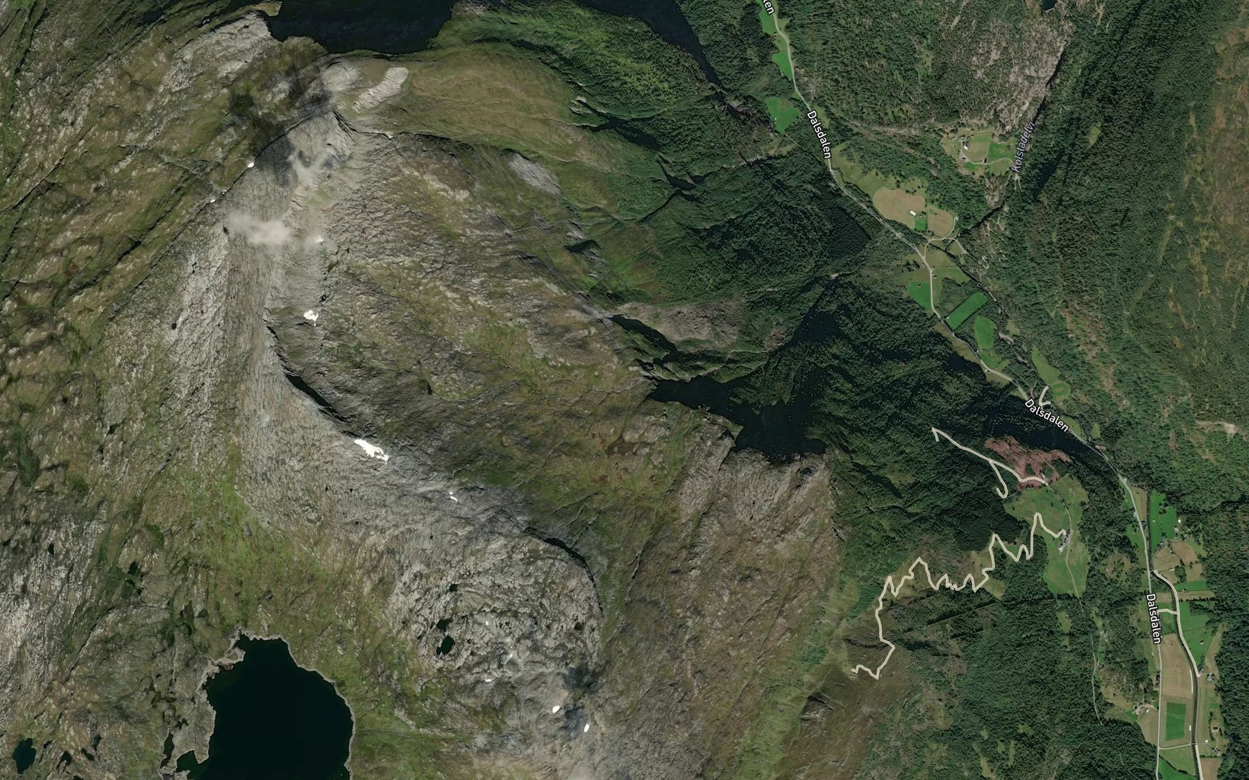 Satellite map of the Tallagjerdsgrovi