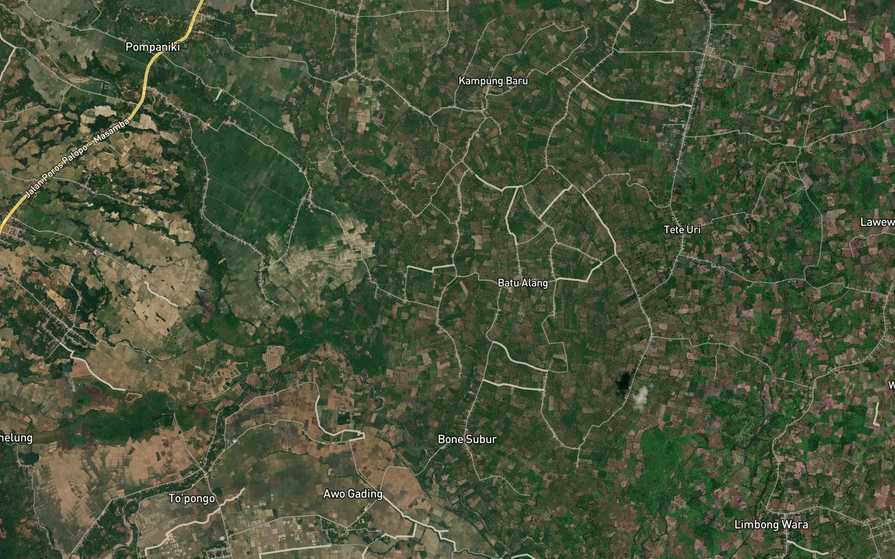 Satellite map of the Salu Bebesuk