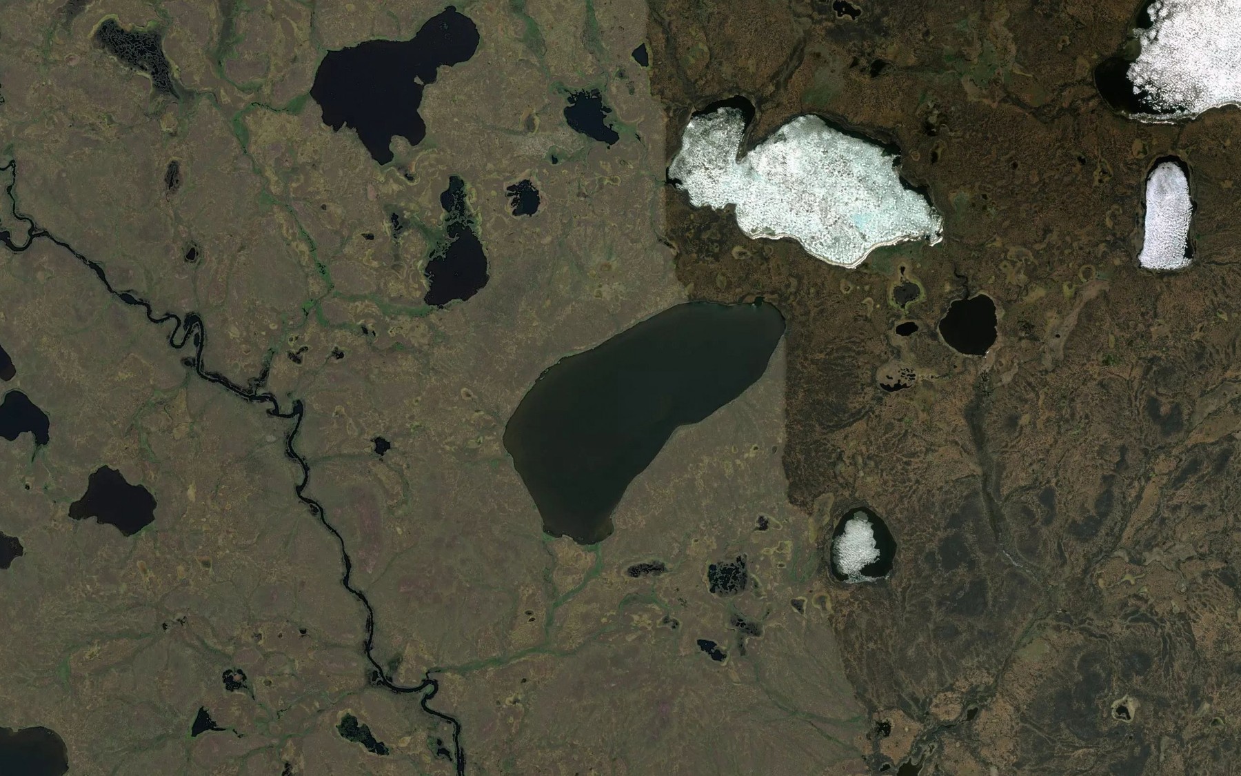 Satellite map of the Bjarnason Lake