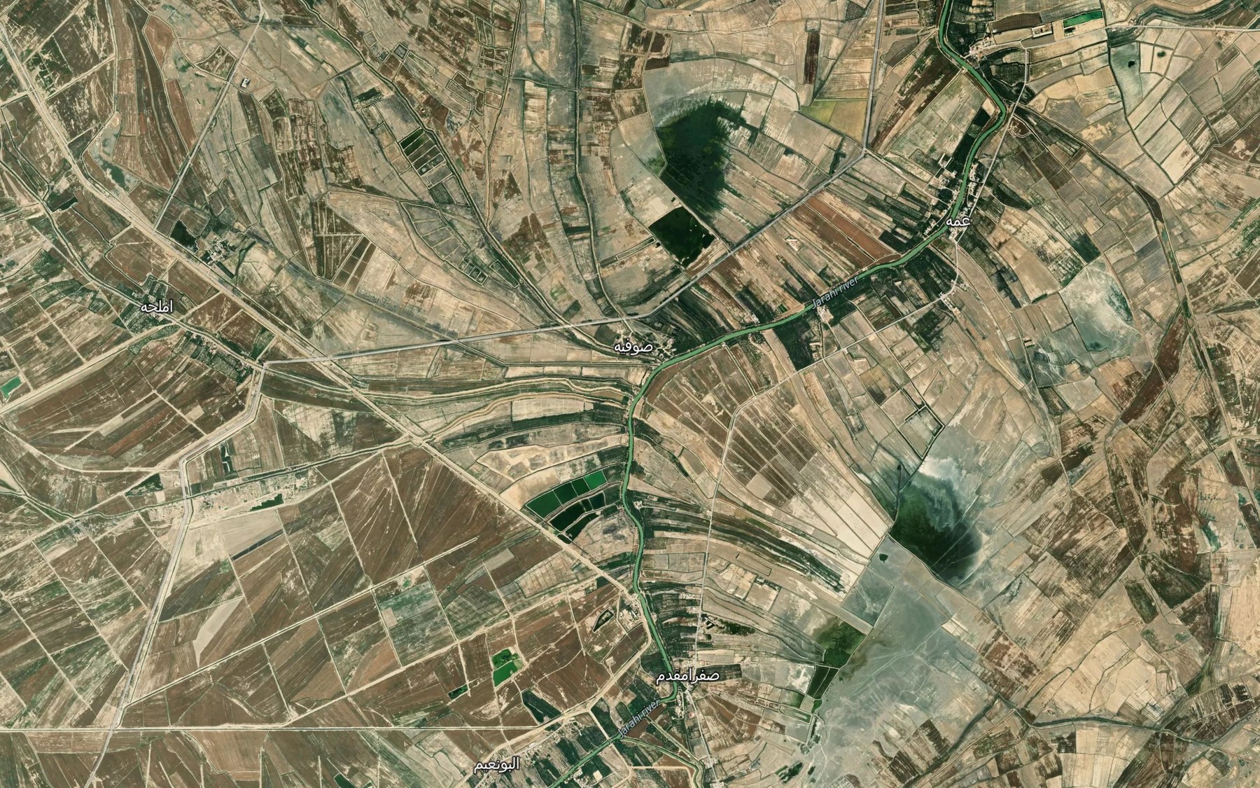 Satellite map of the Nahr-e Omm os Sakhar