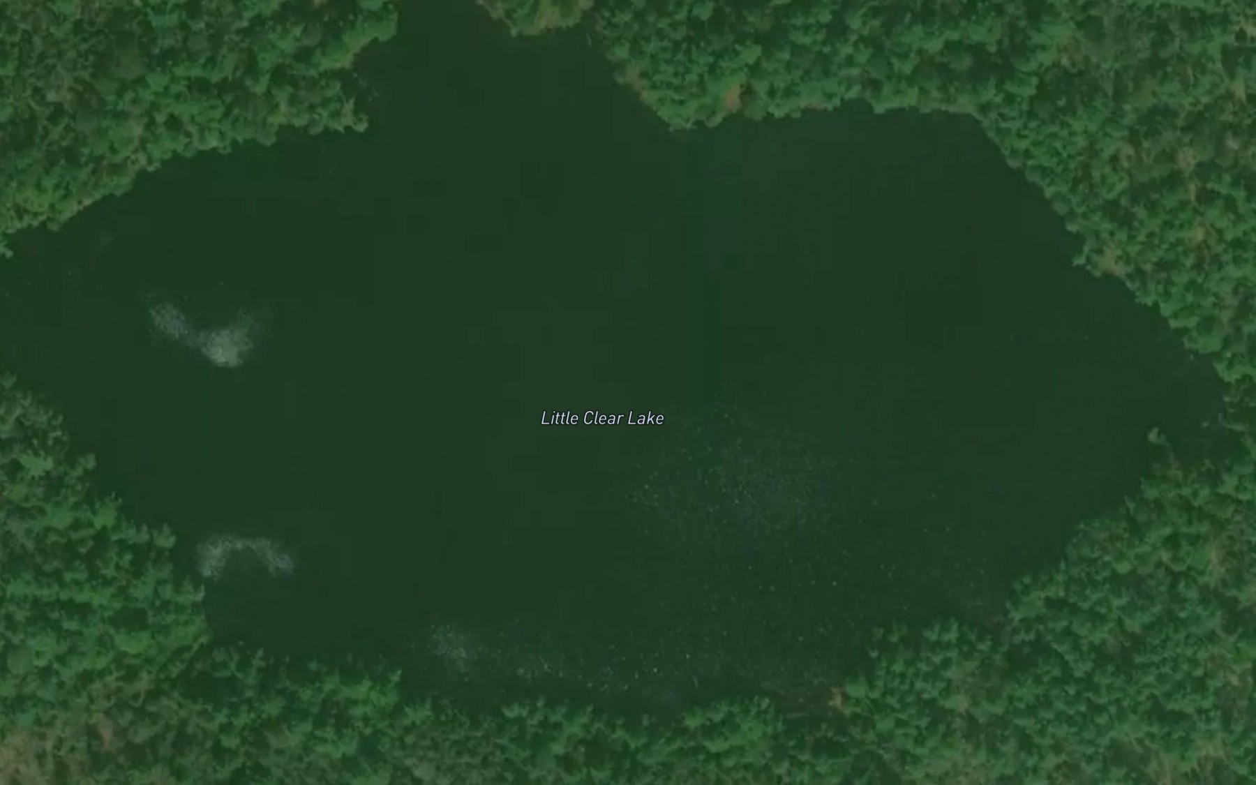 Satellite map of the Little Clear Lake