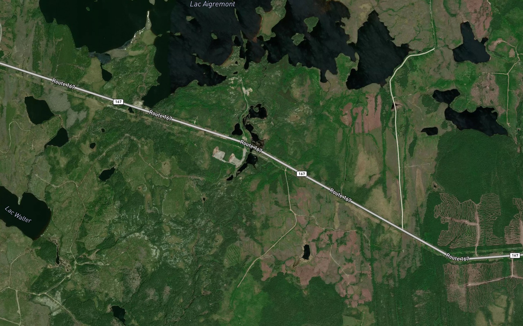 Satellite map of the Lacs du Marecage