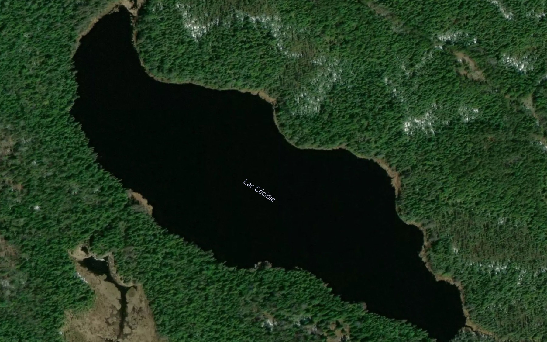 Satellite map of the Lac Cecidie