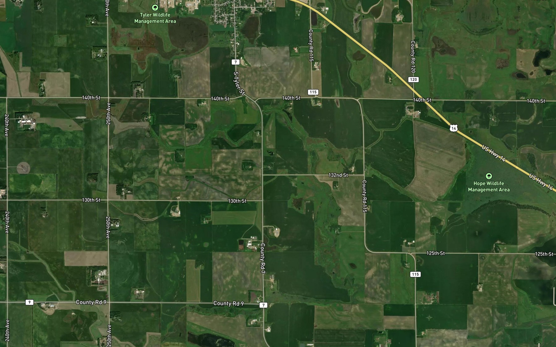 Satellite map of the County Ditch Number Two
