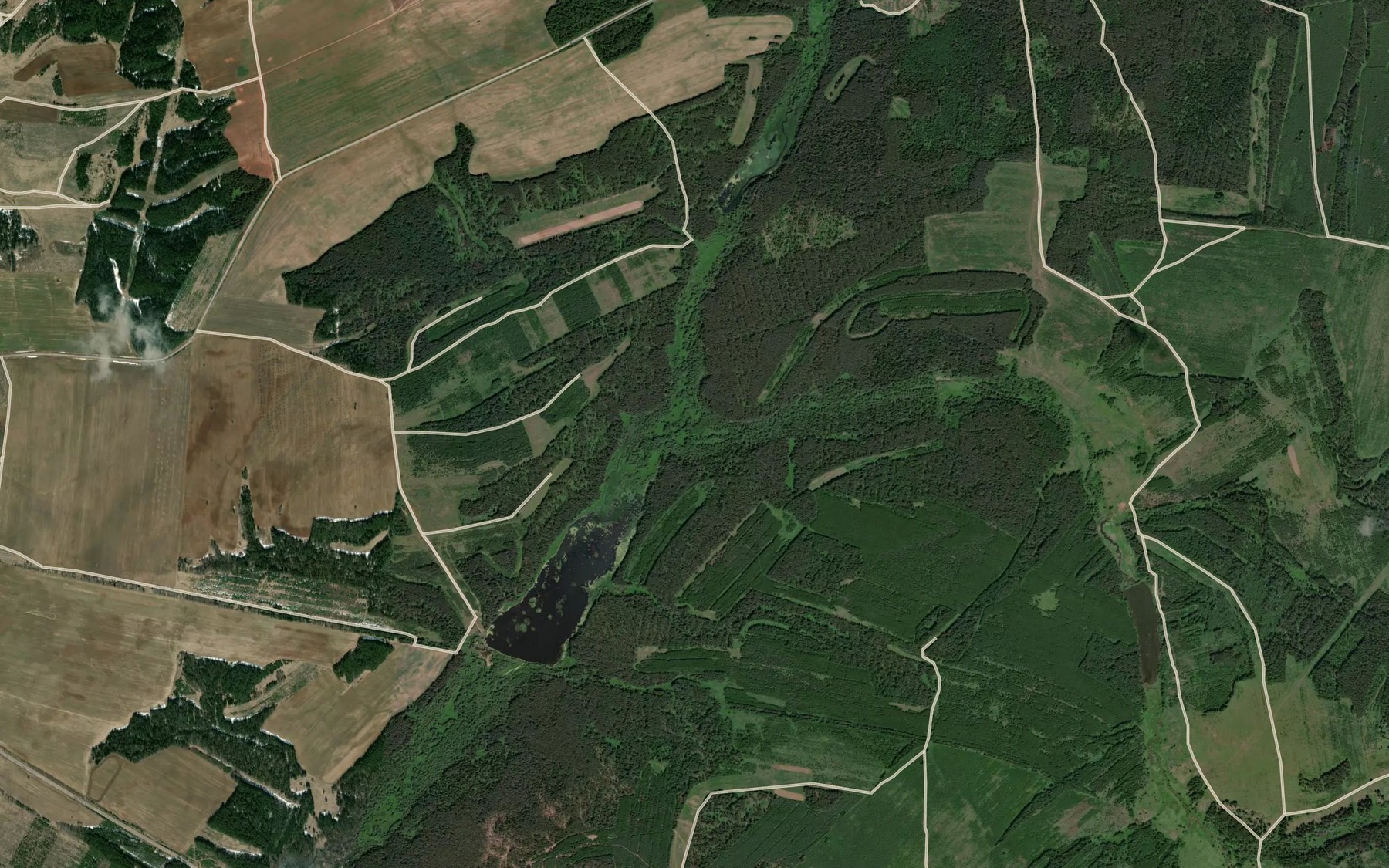 Satellite map of the Poludennaya