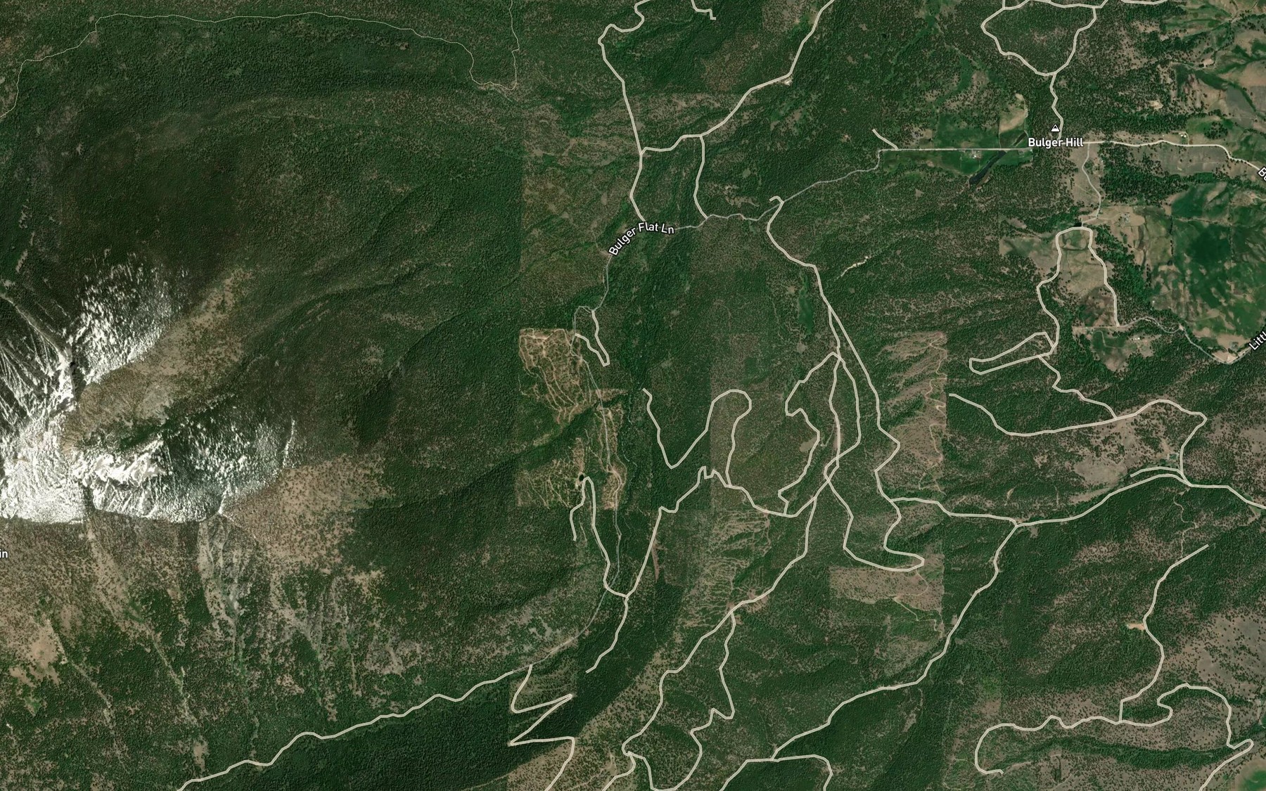 Satellite map of the Jimmy Creek