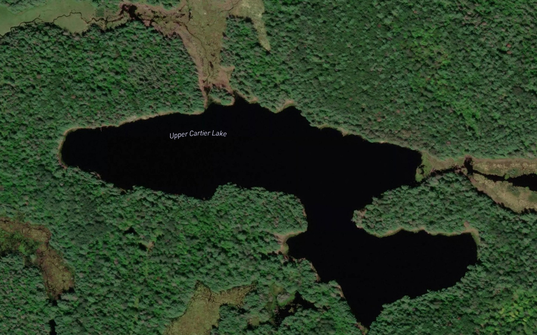 Satellite map of the Upper Cartier Lake