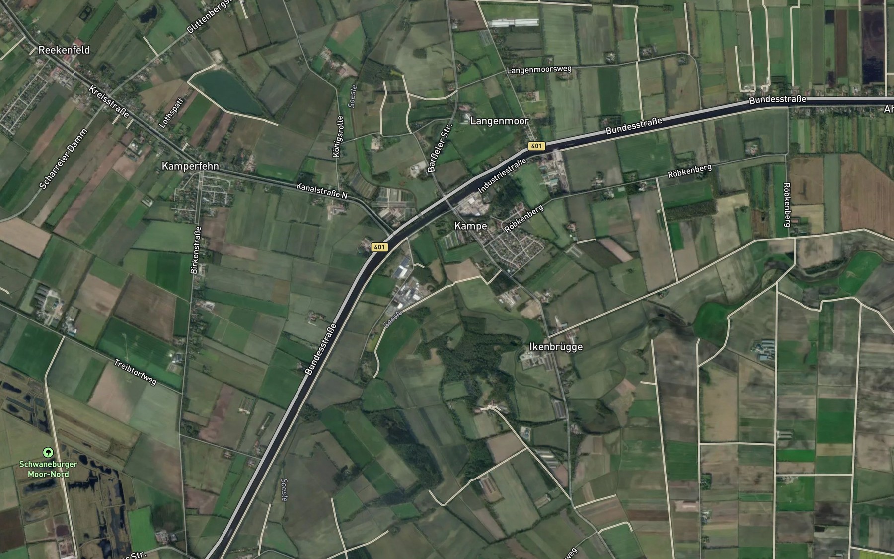Satellite map of the Lahe